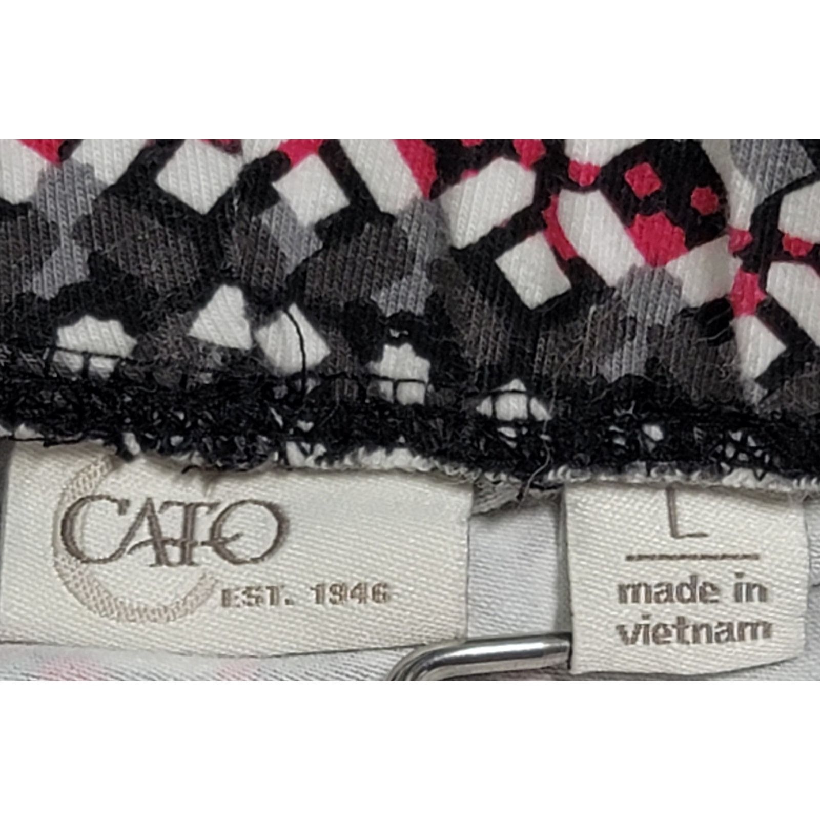Other Cato Gray Red Black Geo Print Flat Front Leggings Large Size 34" / US 12 / IT 48 - 3 Thumbnail