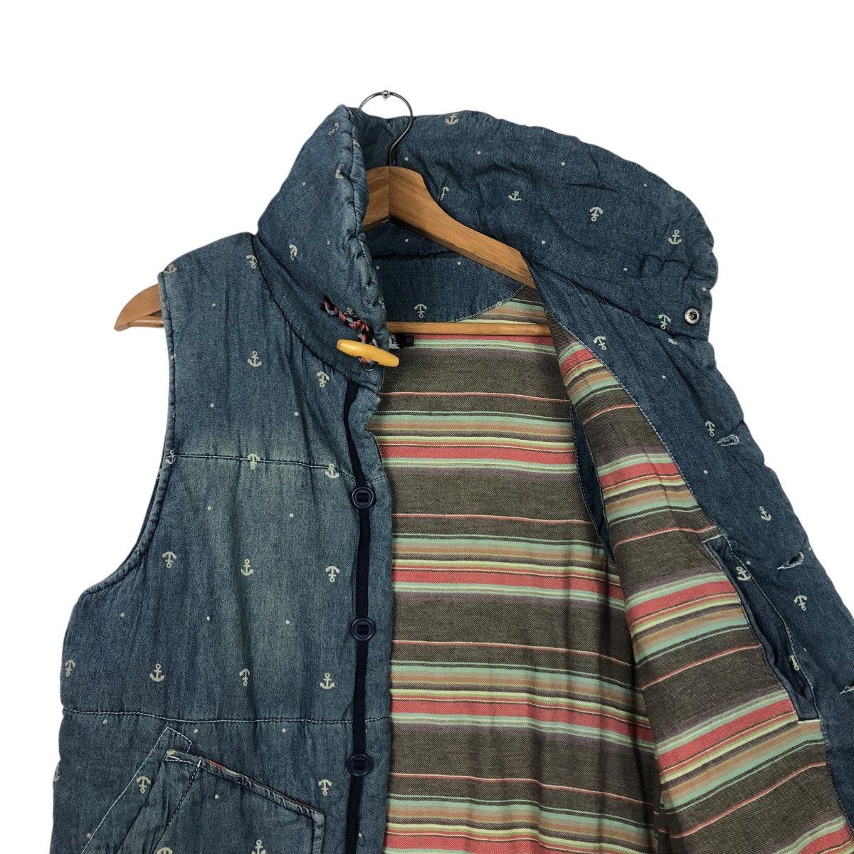 Hysteric Glamour 📌Vintage Biker Denim Vest Power To The People Punk Design Size US M / EU 48-50 / 2 - 13 Thumbnail