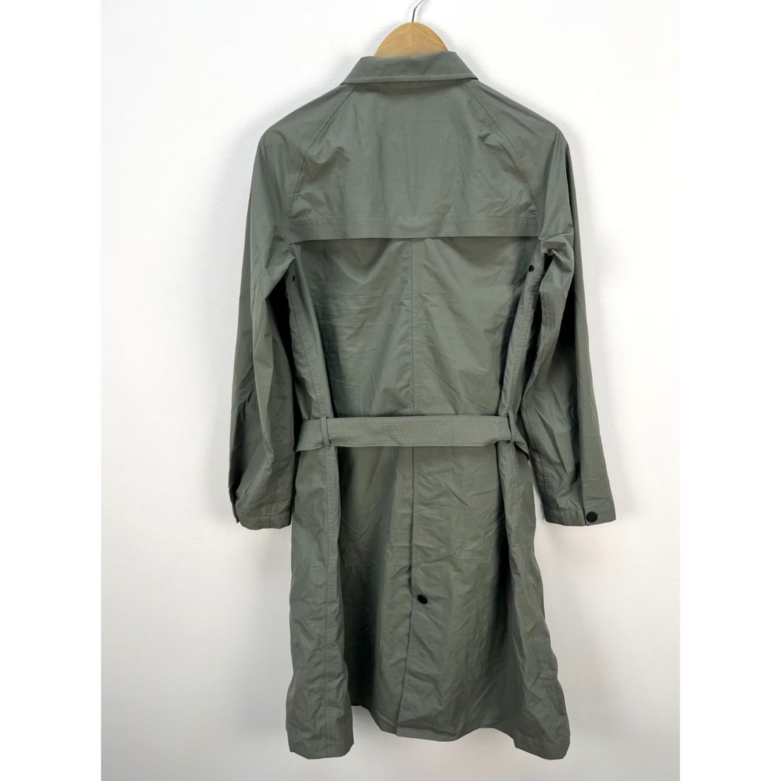 Uniqlo Uniqlo X Lemaire Rain Trench Coat Jacket Womens XS/S Olive Brown Nylon Belted Long Sleeve Snap Closure Water-Resistant Trench Coat Womens XS S Size XS / US 0-2 / IT 36-38 - 3 Thumbnail