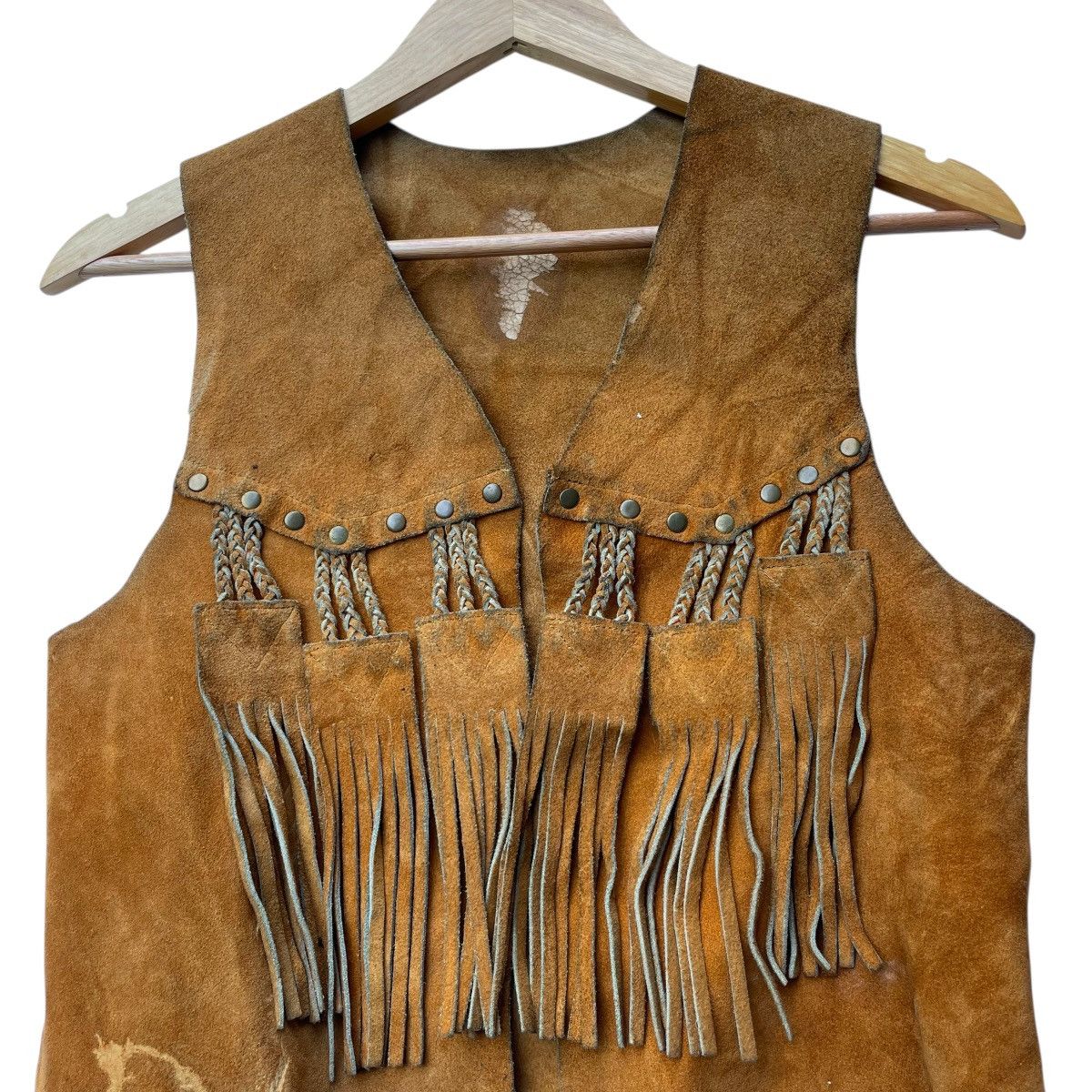 Genuine Leather 💥Vintage Genuine Leather Frindge Vest Jacket Size US M / EU 48-50 / 2 - 4 Thumbnail
