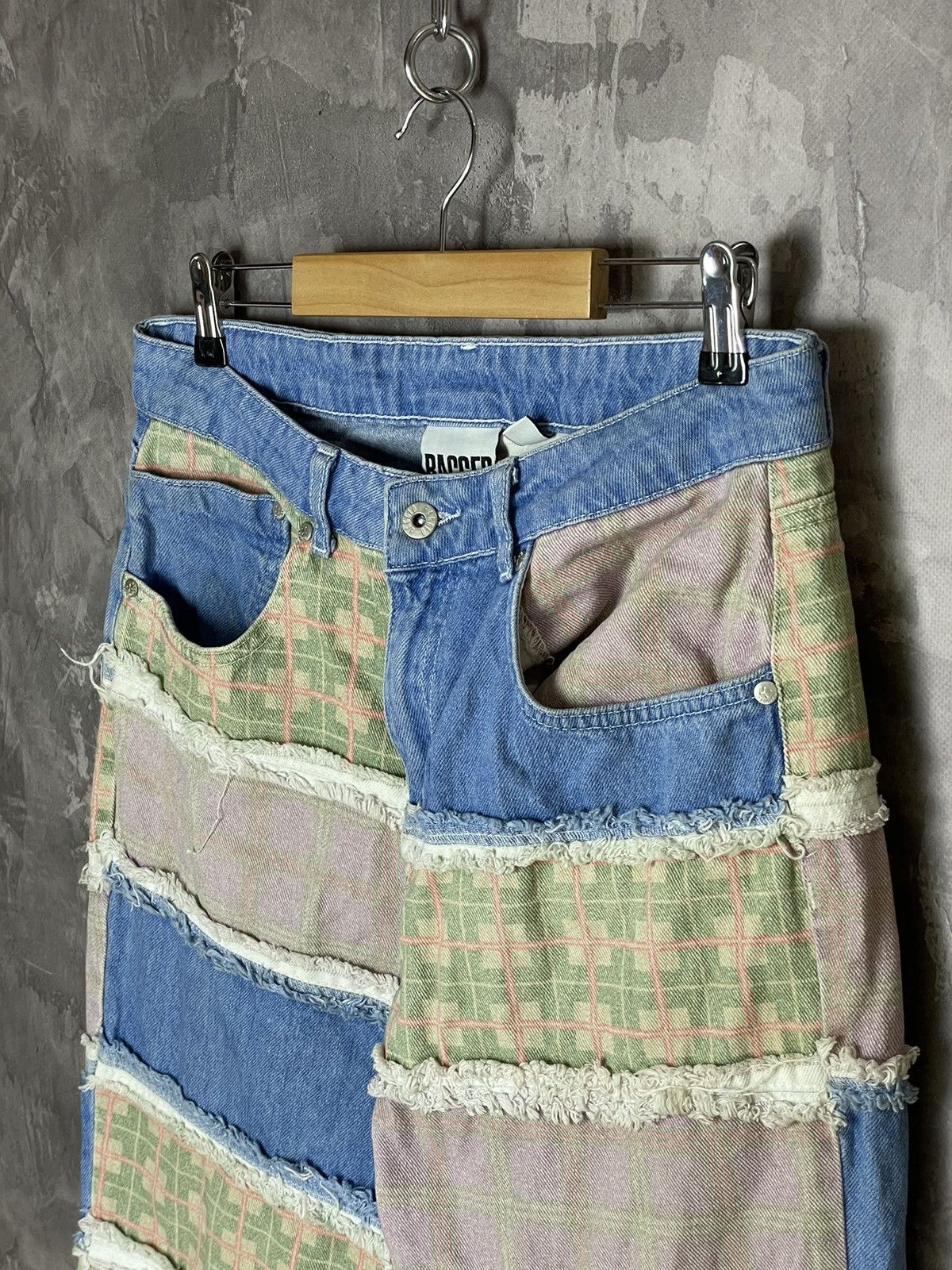 Japanese Brand Ragged Denim Y2K Distressed Style Knitted Denim Jeans Size 32" / US 10 / IT 46 - 7 Thumbnail