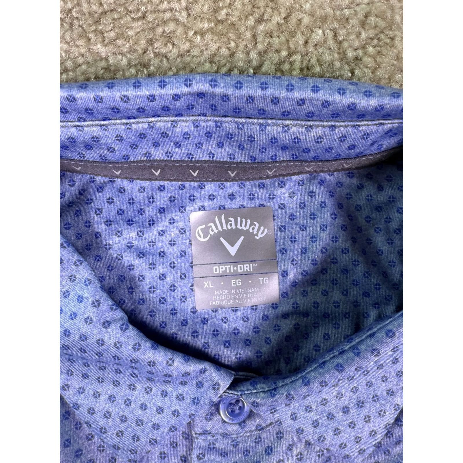 Callaway Callaway Polo Shirt Men Size XL Geometric Stretch Opti Dri Performance Casual Size US XL / EU 56 / 4 - 5 Thumbnail