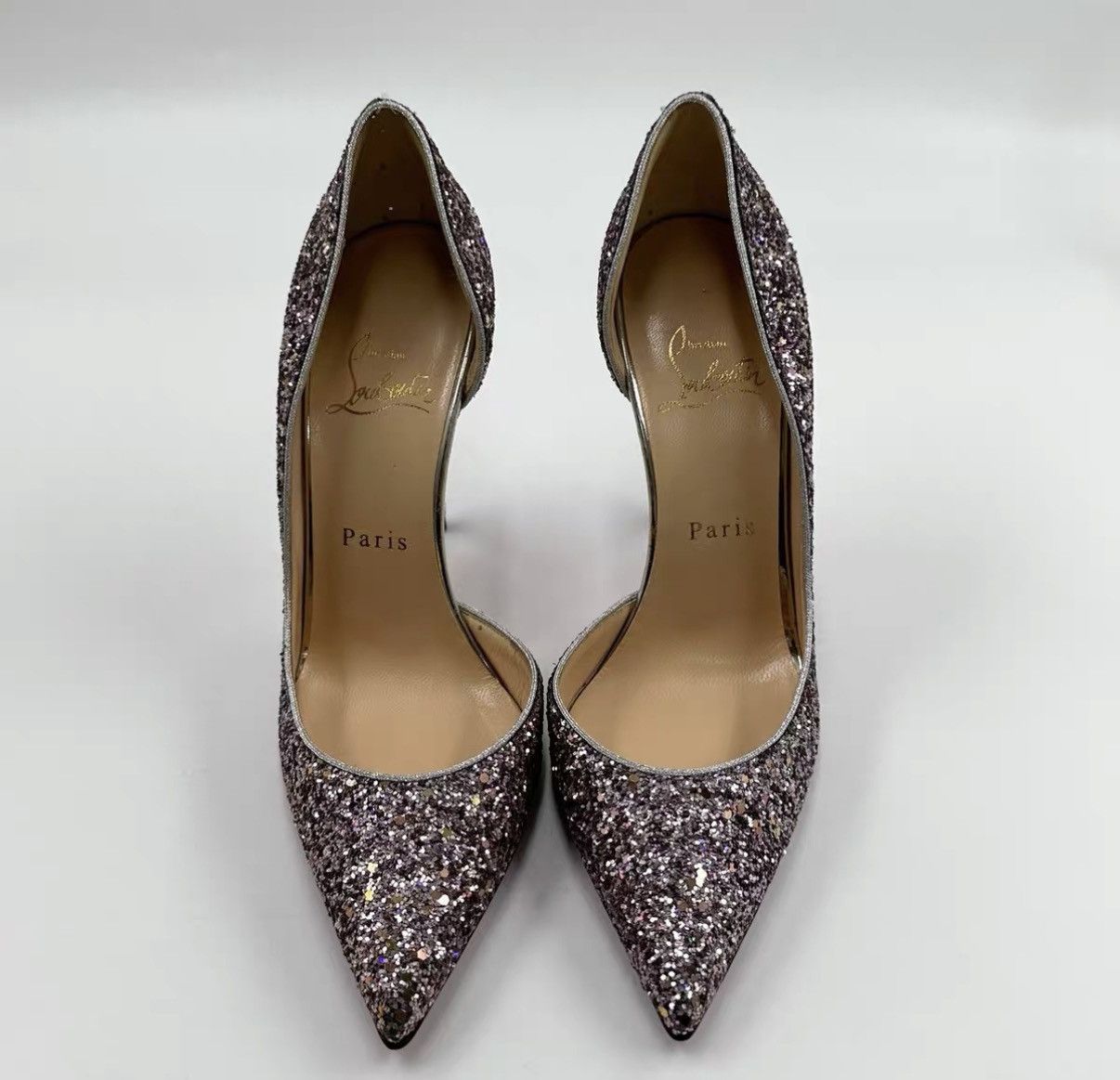 Christian Louboutin Christian Louboutin Sequined Red-Sole High Heels K12 Size US 7 / IT 37 - 1 Thumbnail