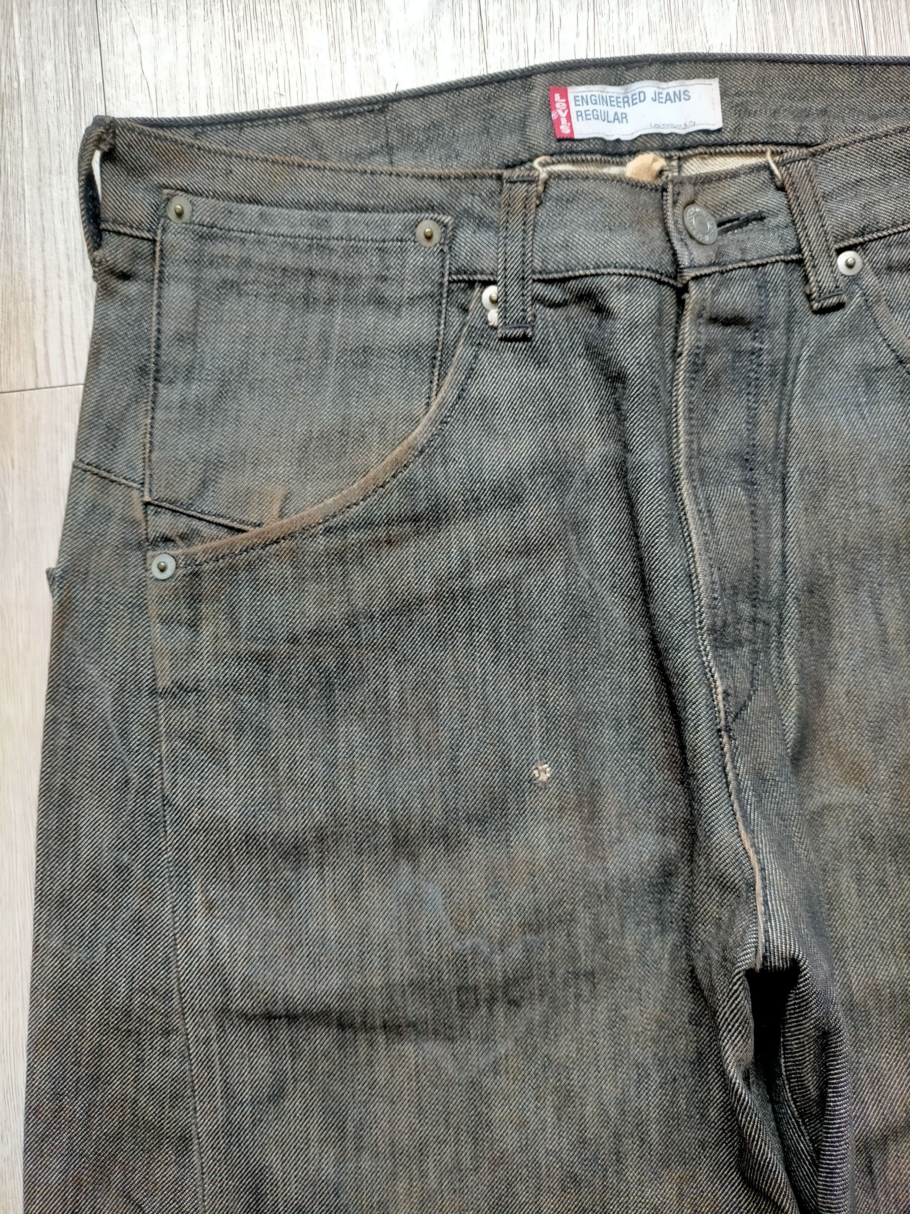 Levi's Vintage 1995 Levis Engineered Jeans Black Rusty Denim Pants Size US 33 - 4 Thumbnail