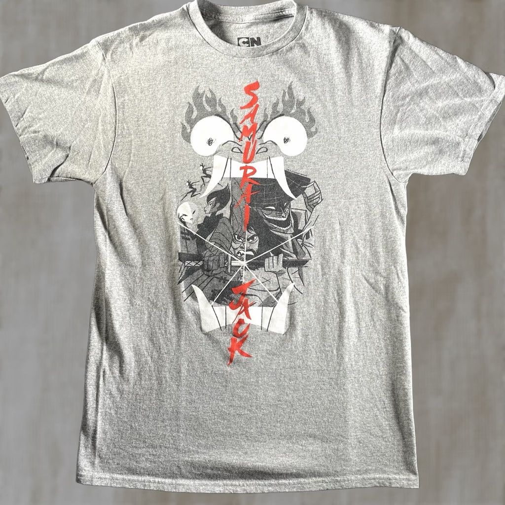 Vintage Cartoon Network Samurai Jack Shirt Mens M Black Graphic Tee 2018 Art Pop Culture Tee Size US M / EU 48-50 / 2 - 1 Thumbnail