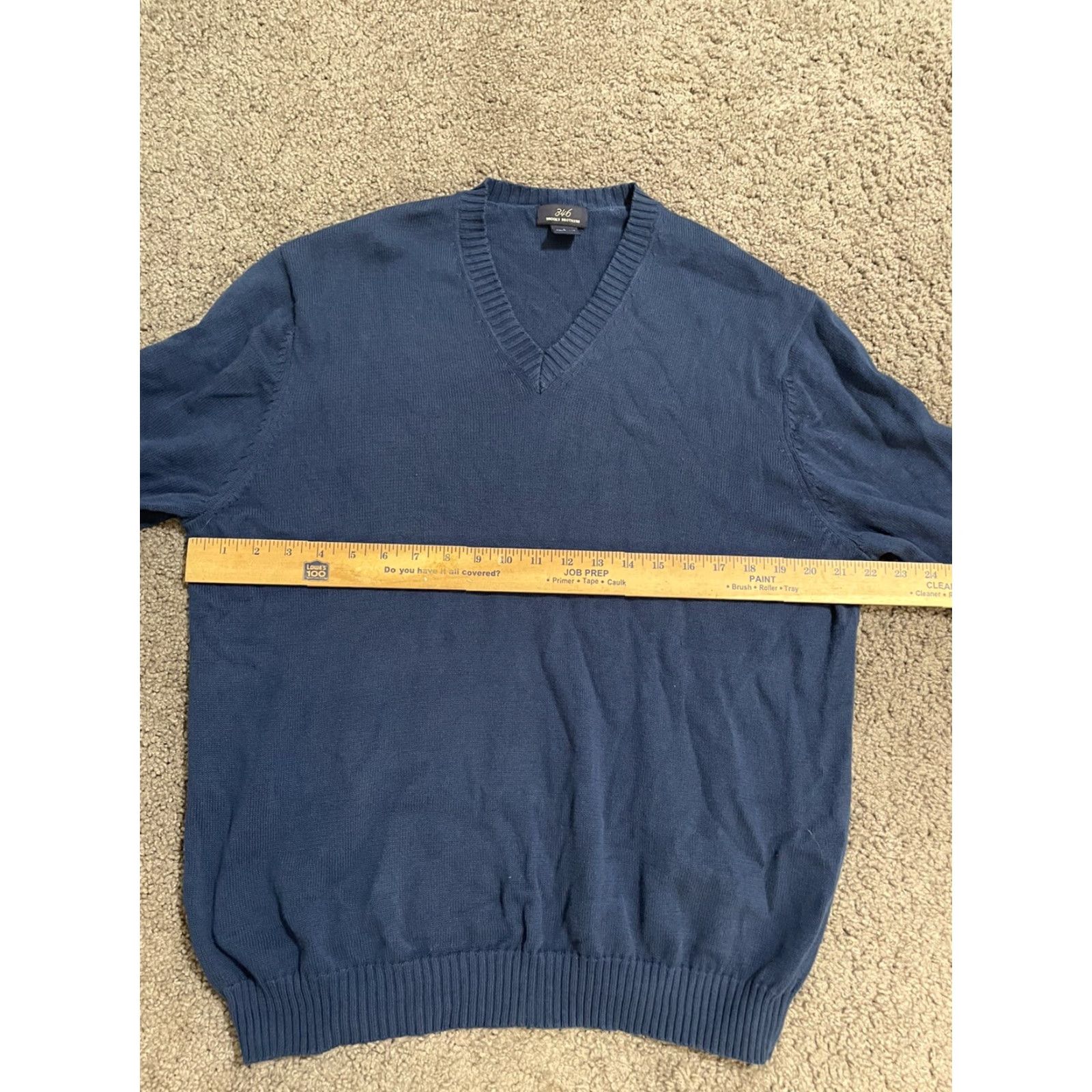Brooks Brothers Brooks Brothers 346 Wool Cotton V-Neck Sweater Men L Blue Pullover Knit Classic Logo V Neck Long Sleeve Size US L / EU 52-54 / 3 - 4 Thumbnail