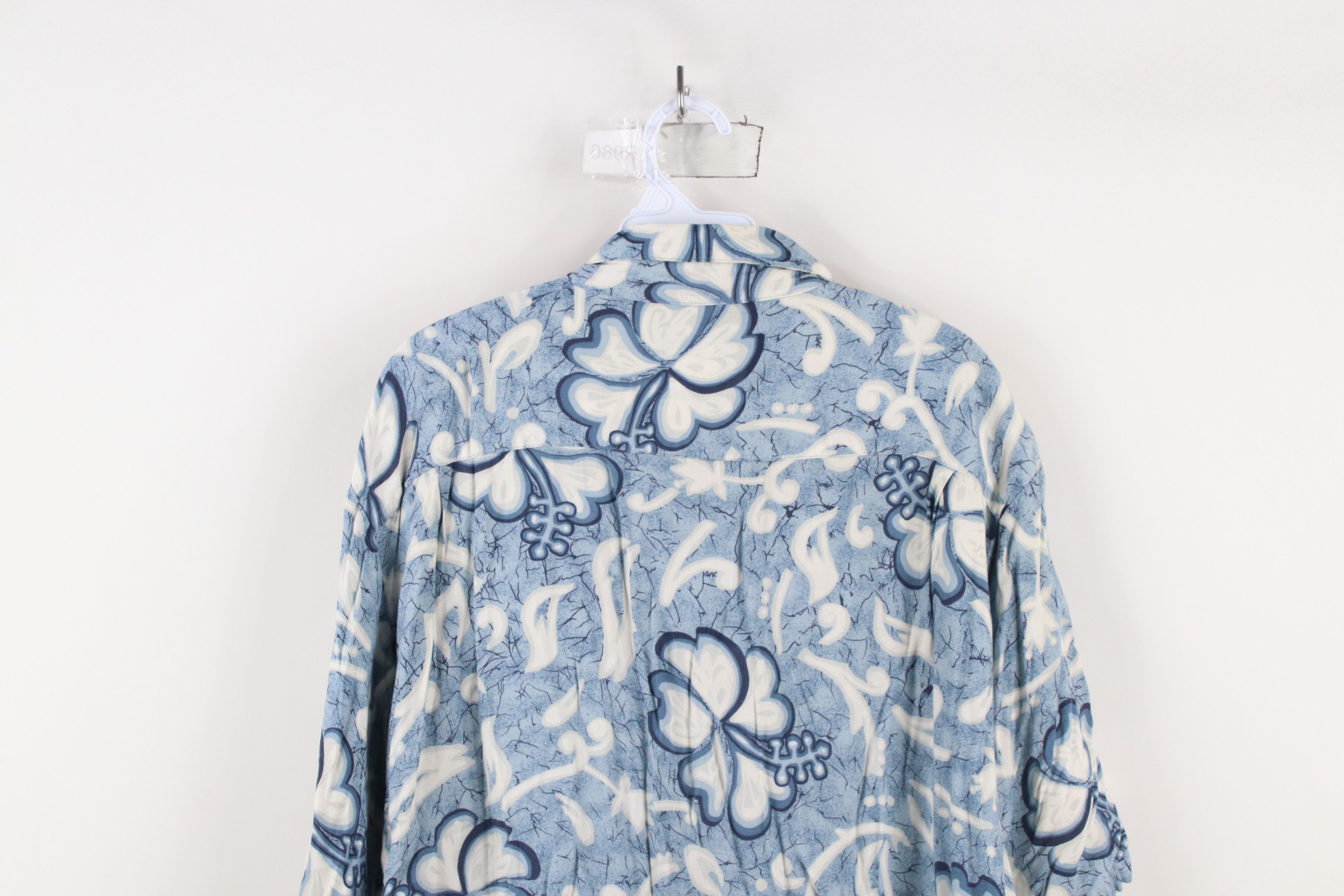 Vintage Vintage 90s Streetwear Flower Hawaiian Luau Button Shirt Size US XL / EU 56 / 4 - 11 Thumbnail