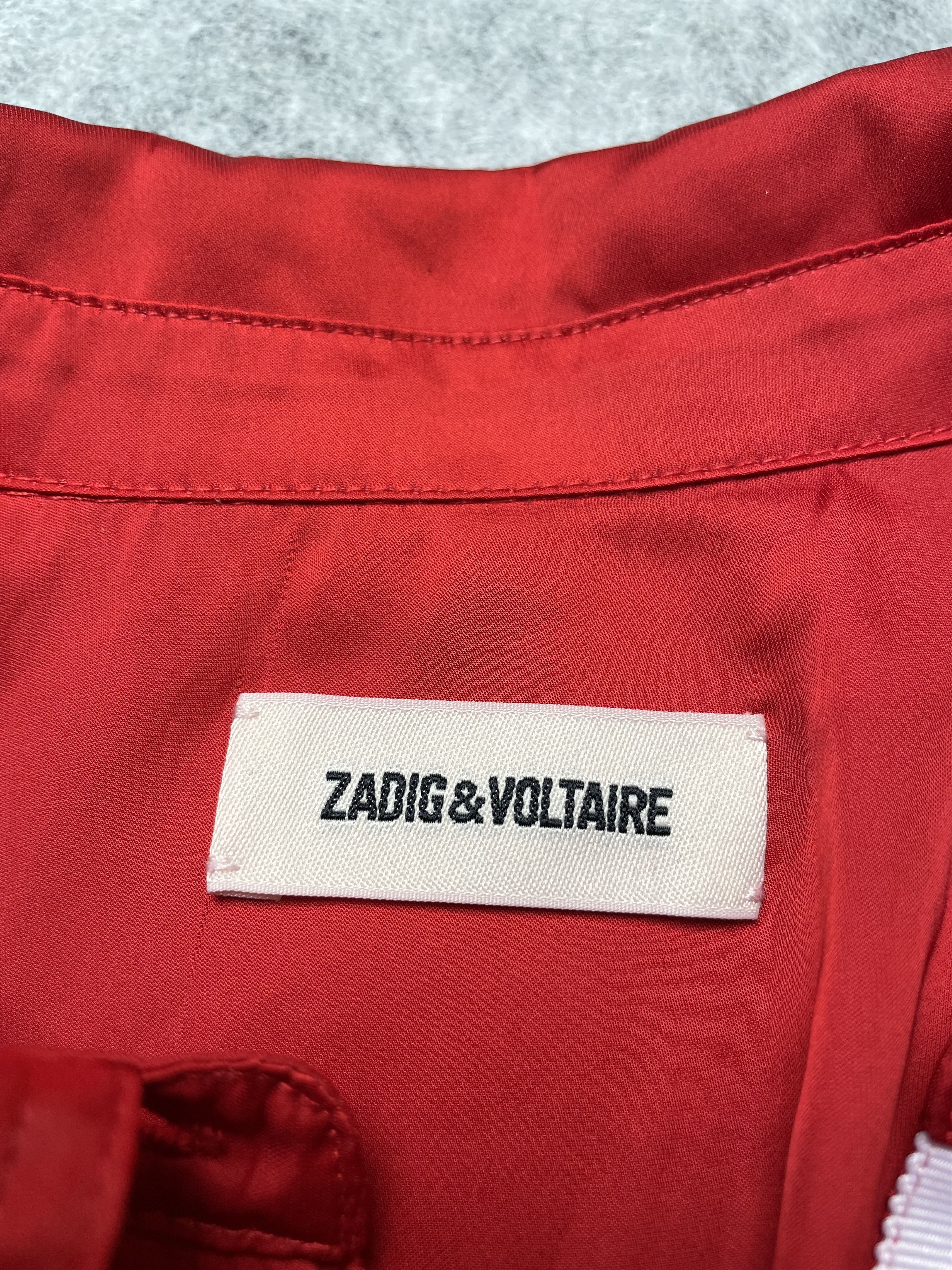 Zadig & Voltaire Zadig & Voltaire Red Satin Midi Dress Size L Size L / US 10 / IT 46 - 8 Thumbnail