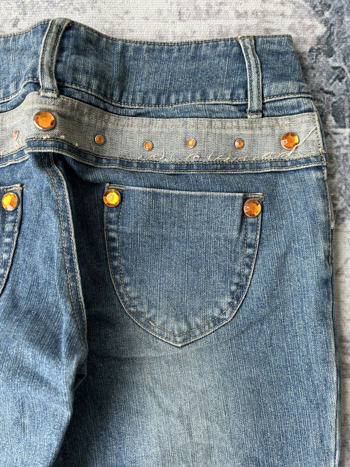If Six Was Nine Y2k Flared Diamond Jeans Size US 30 / EU 46 - 12 Thumbnail