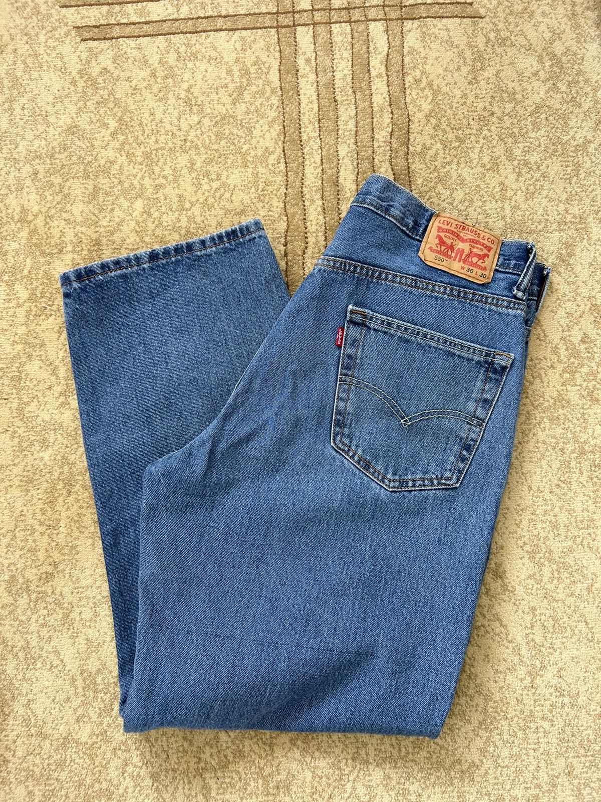 Levi's × Vintage Levis 550’s Light Blue Wash Denim Jeans Size US 34 / EU 50 - 1 Thumbnail