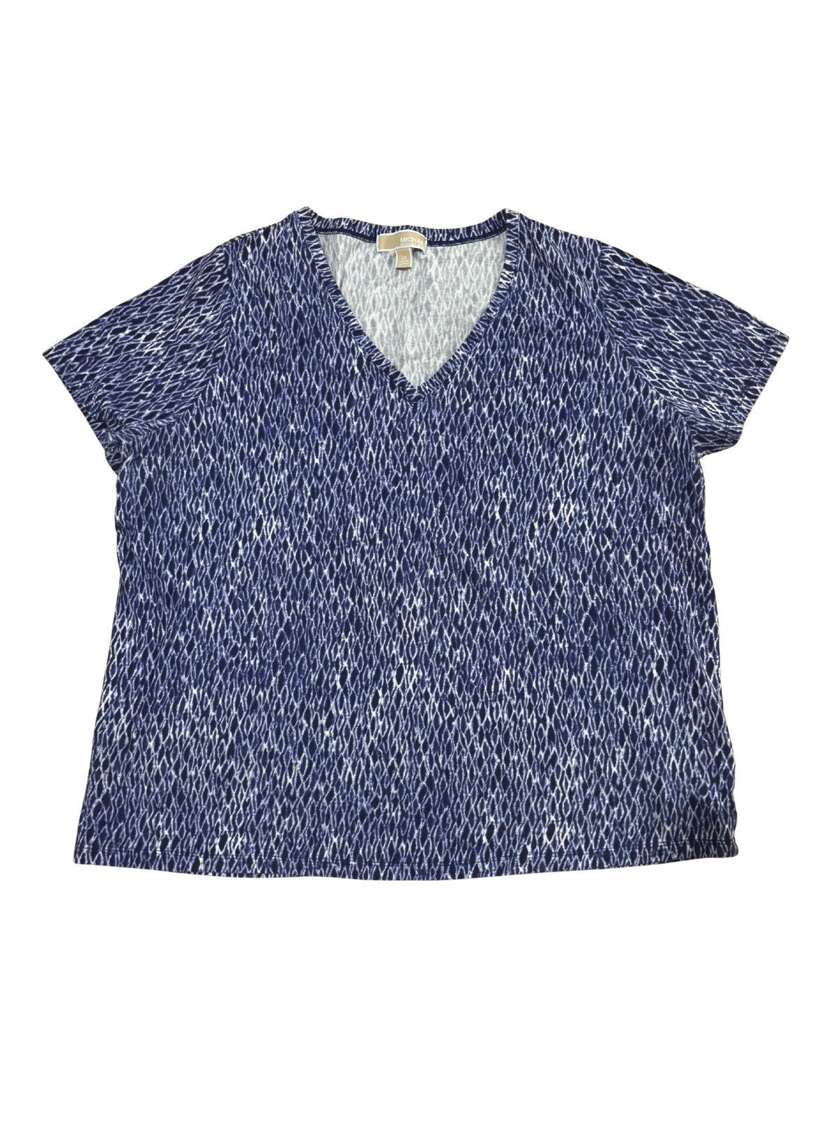 Michael Kors Women’s blue V-neck Top.wt5200 Size XXL / US 16-18 / IT 52-54 - 7 Thumbnail