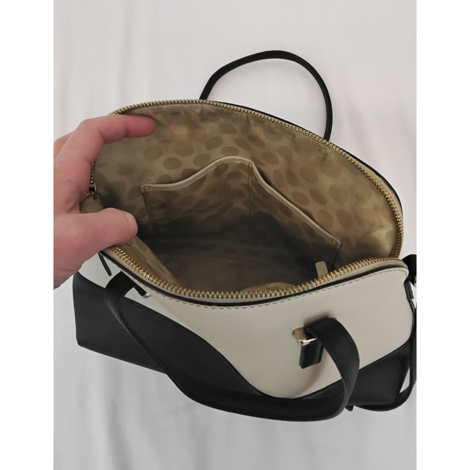 Kate Spade Kate Spade Convertible Satchel Handbag Purse Black/White Size ONE SIZE - 10 Thumbnail