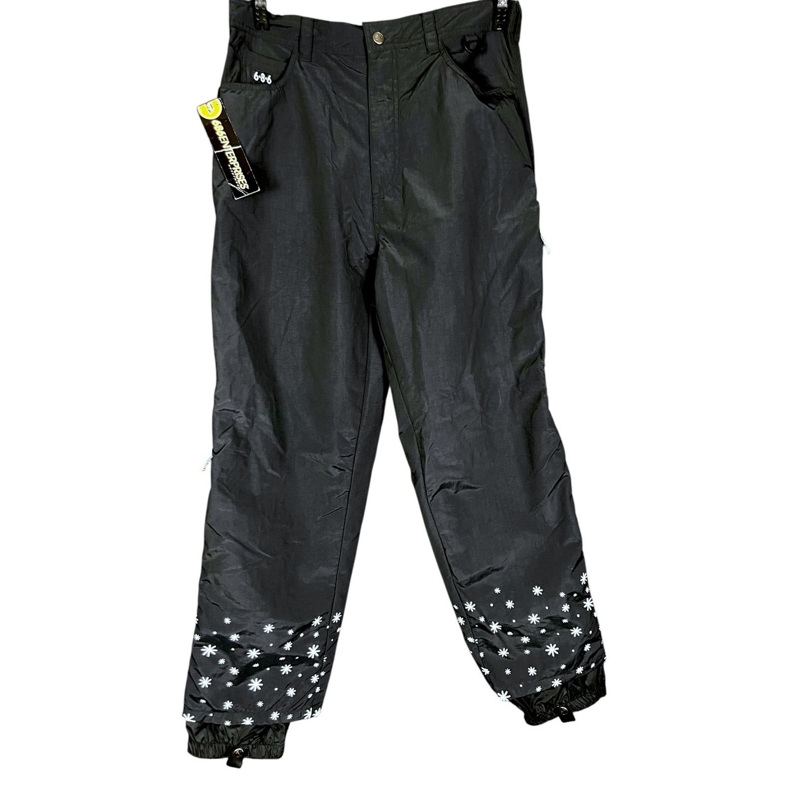 686 686 Enterprises XL Black Snowboarding Pants 90s Deadstock Size US 35 - 11 Thumbnail
