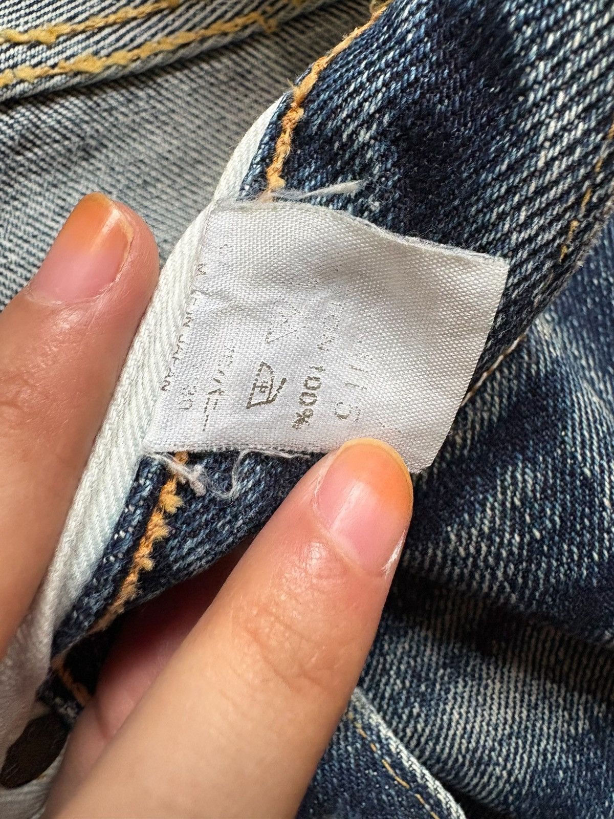 Japanese Brand × The Flat Head Vintage Flat Head Selvedge Mud Wash Distress Rip Baggy Jean Size US 32 / EU 48 - 10 Thumbnail