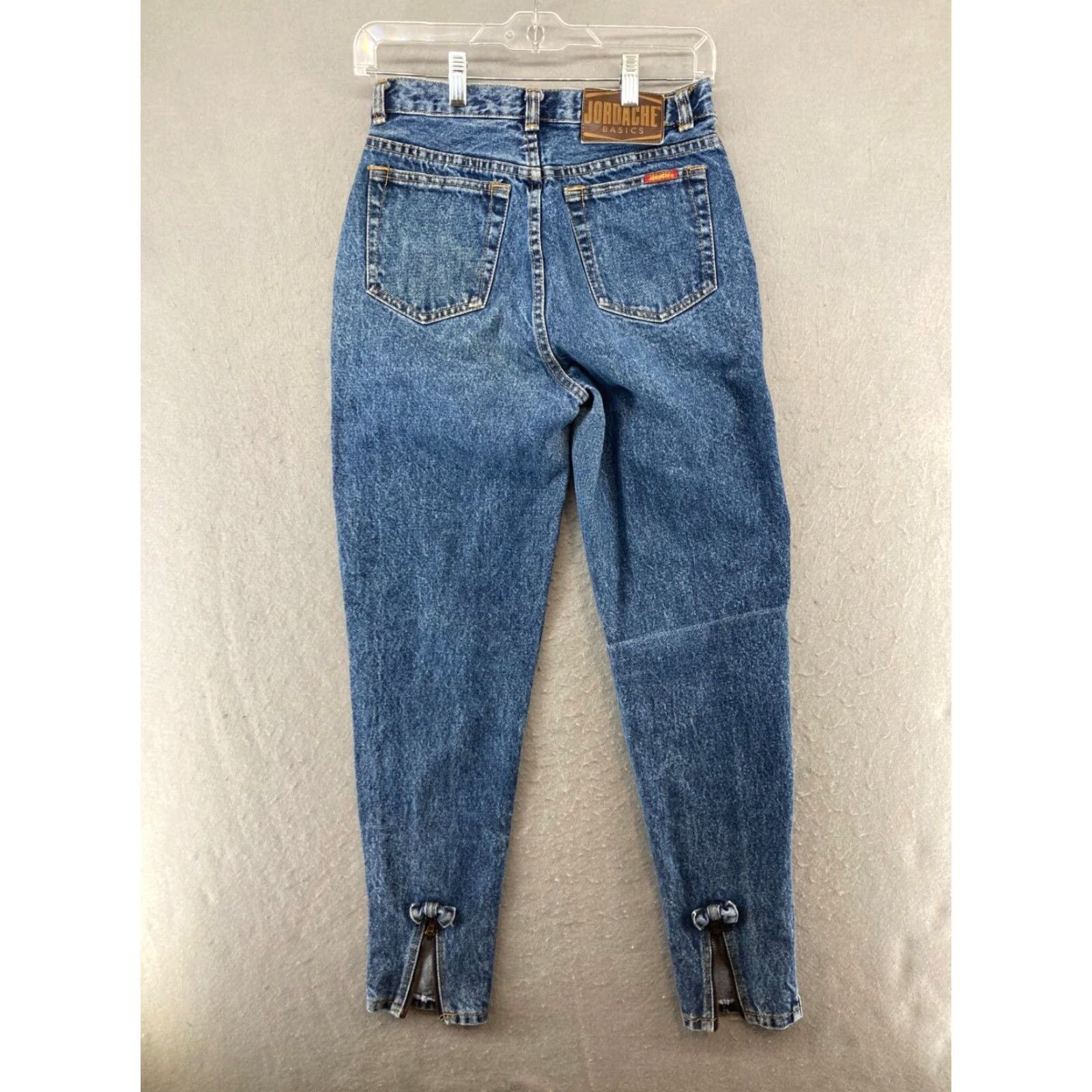Jordache Jordache Womens High Rise Tapered Jeans 26W 2 Regular Fit Blue Cotton 80s 90s Vintage Size 26" / US 2 / IT 38 - 7 Thumbnail