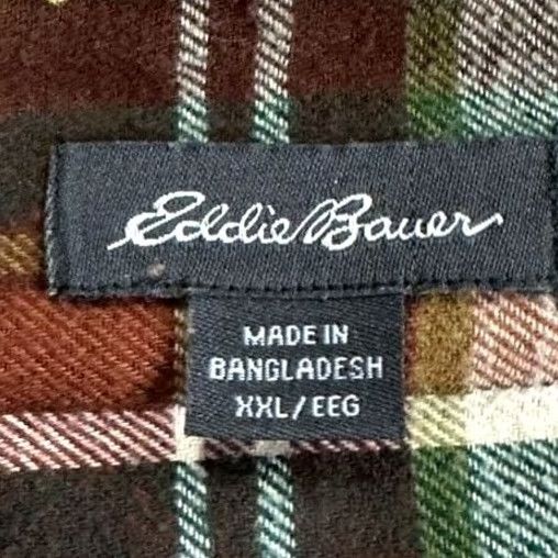 Eddie Bauer VINTAGE Eddie Bauer Shirt Mens 2XL Brown Flannel Button Up Plaid Pocket Long Sleeve EUC Size US XXL / EU 58 / 5 - 3 Thumbnail