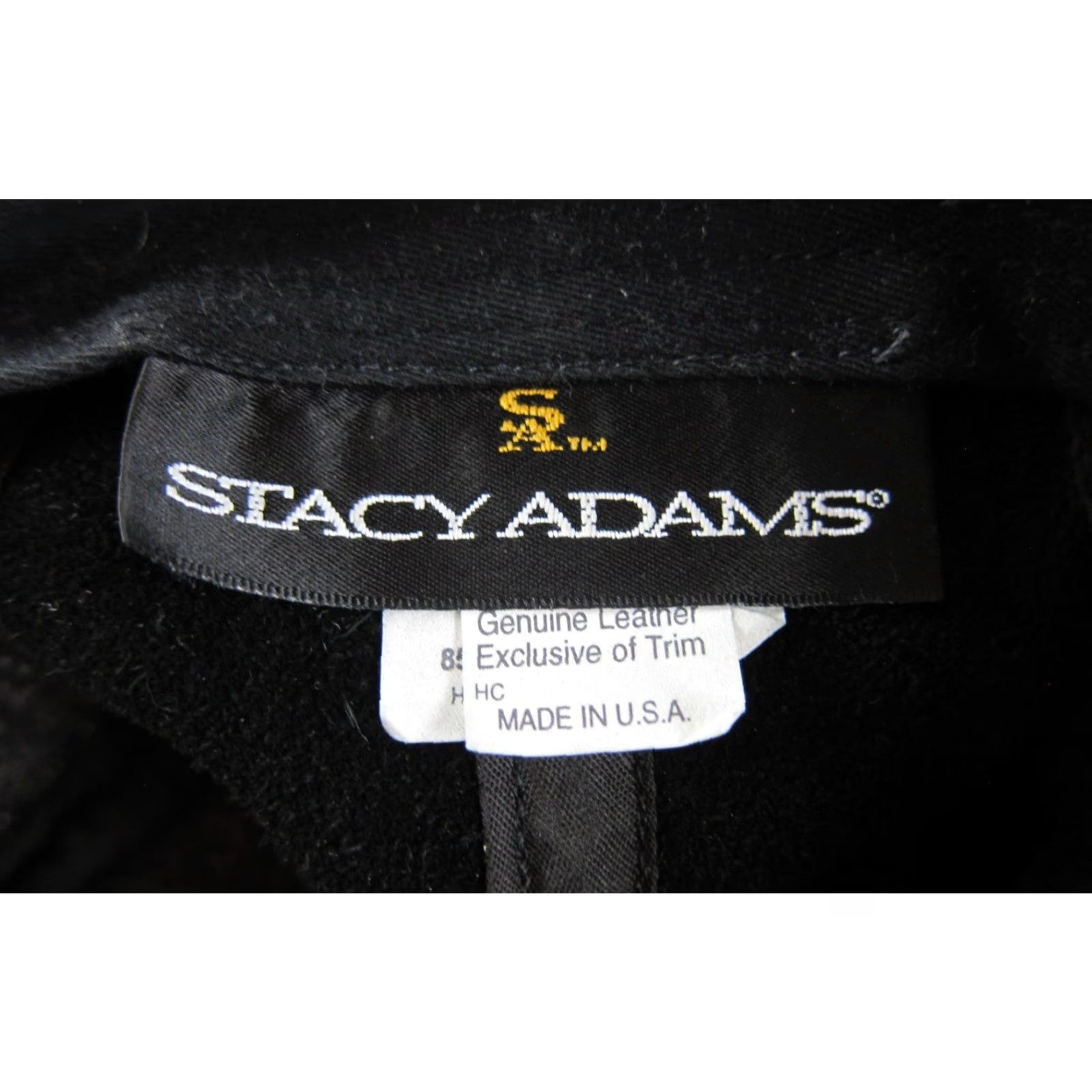 Stacy Adams VINTAGE Stacy Adams Wool Leather Cabbie Hat Newsboy Cap L/XL Black Men Size ONE SIZE - 8 Thumbnail