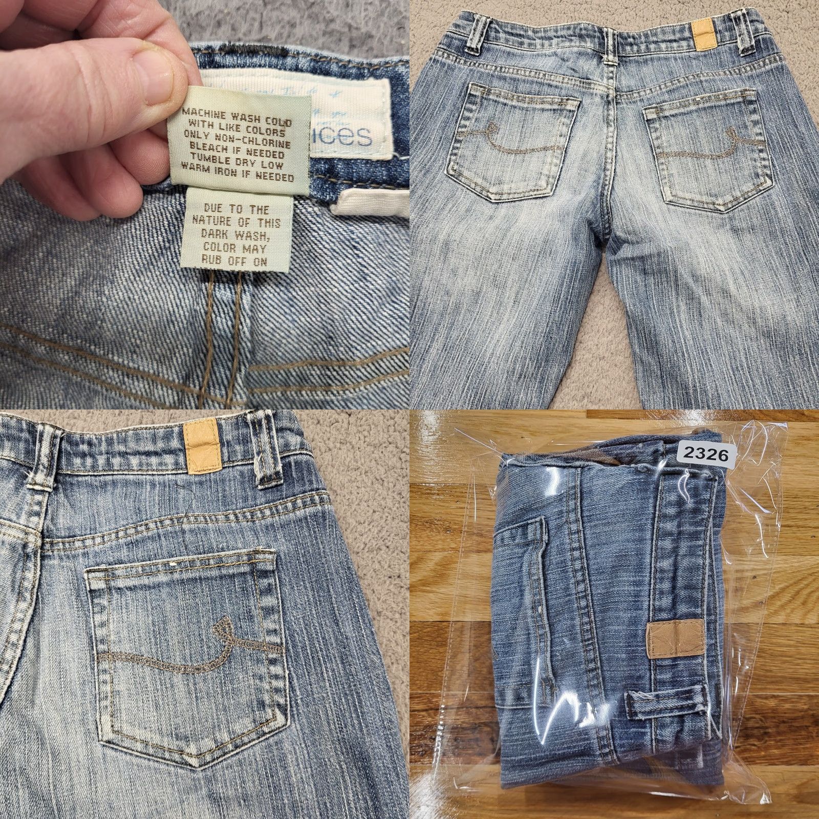 Vintage Maurices Jeans Women's 3/4 Short Distressed Taylor Boot Stretch (29x29) Blue Denim Size 26" / US 2 / IT 38 - 8 Thumbnail