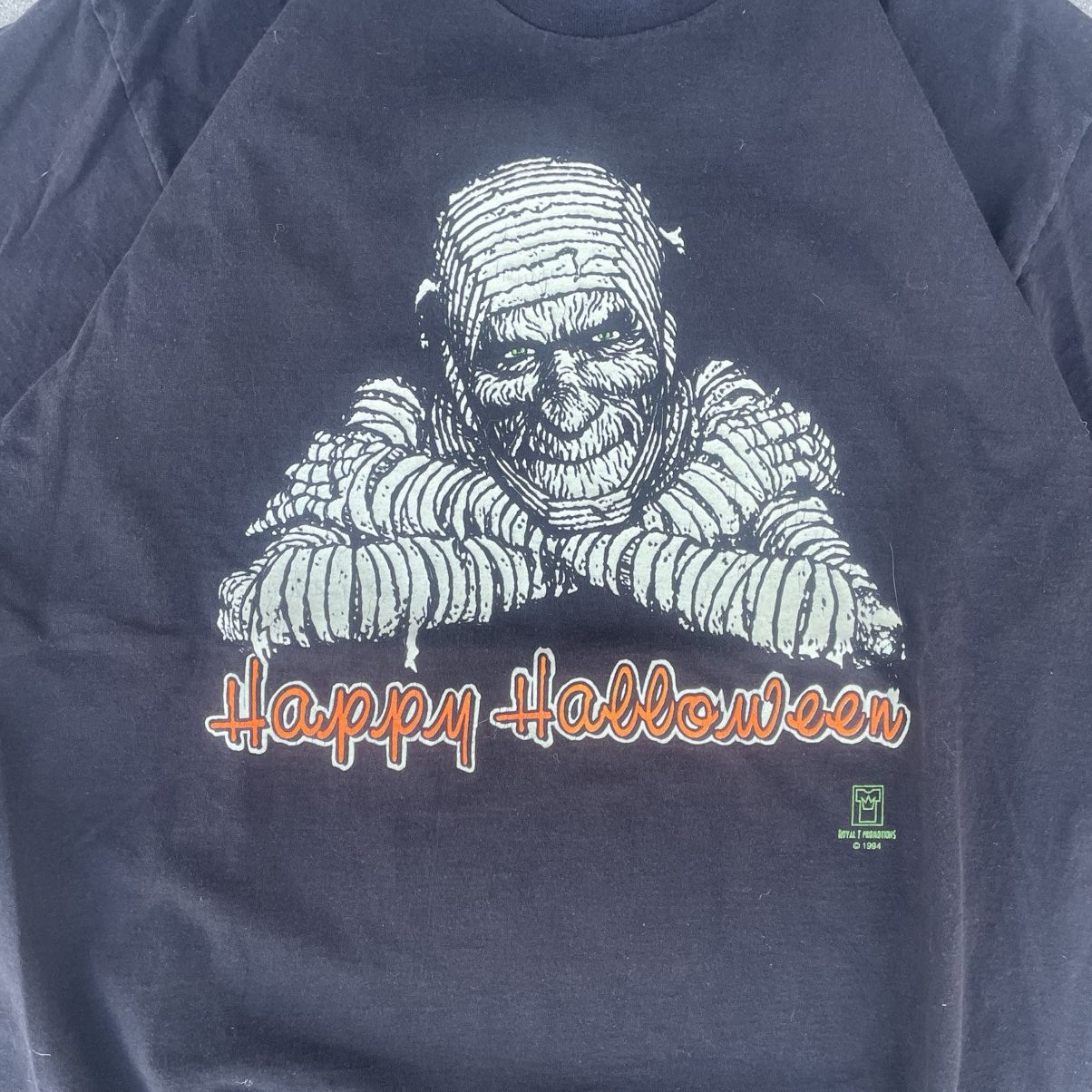 Vintage Vintage 1994 Royal T Halloween Mummy black graphic t-shirt Size US XL / EU 56 / 4 - 4 Thumbnail