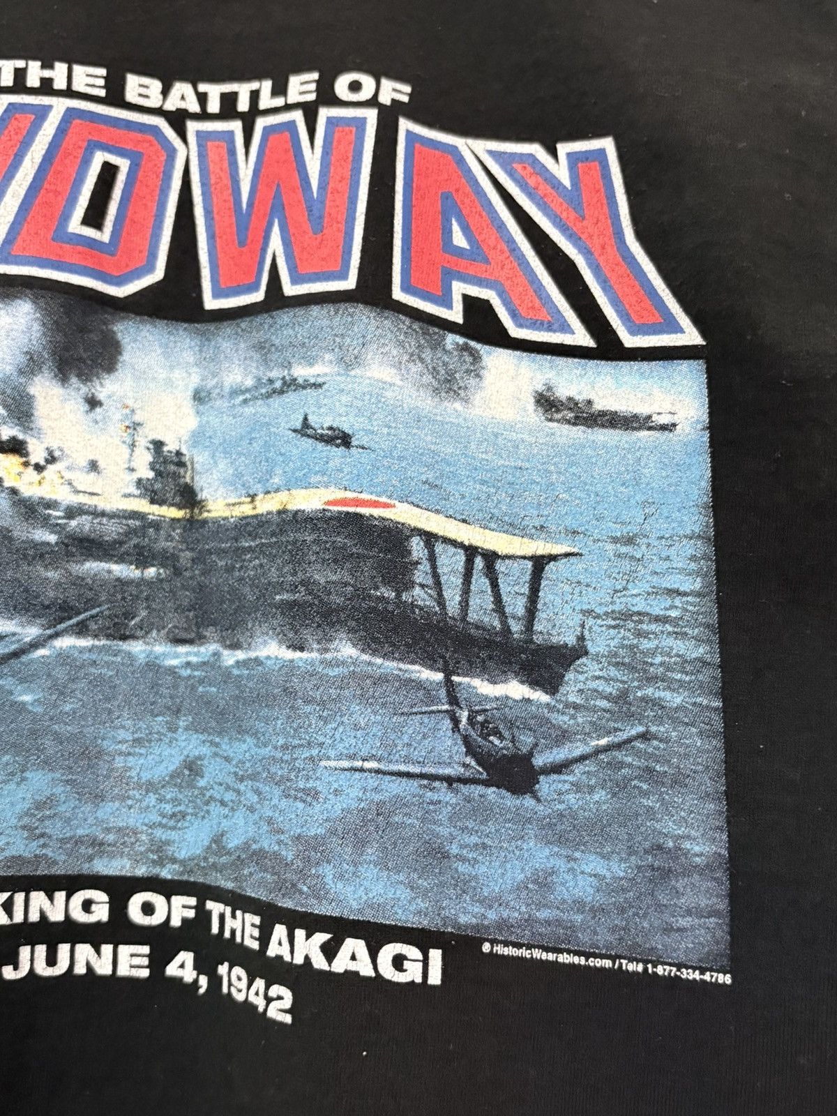Vintage 90s Battle of Midway Vintage World War II Tee Shirt Size US M / EU 48-50 / 2 - 4 Thumbnail