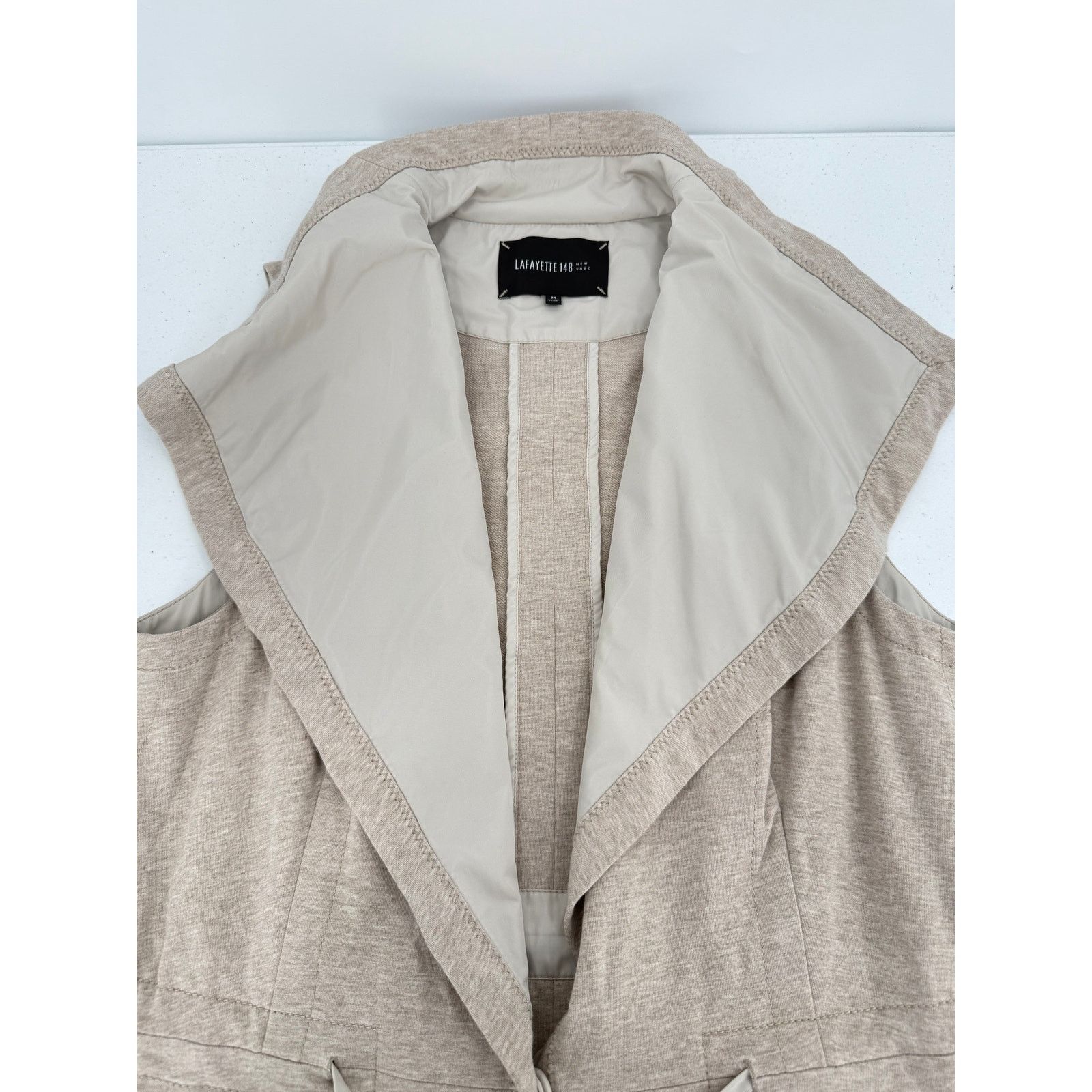 Lafayette 148 Lafayette 148 New York Mitchell Funnel Neck Drawstring Vest Size M / US 6-8 / IT 42-44 - 4 Thumbnail