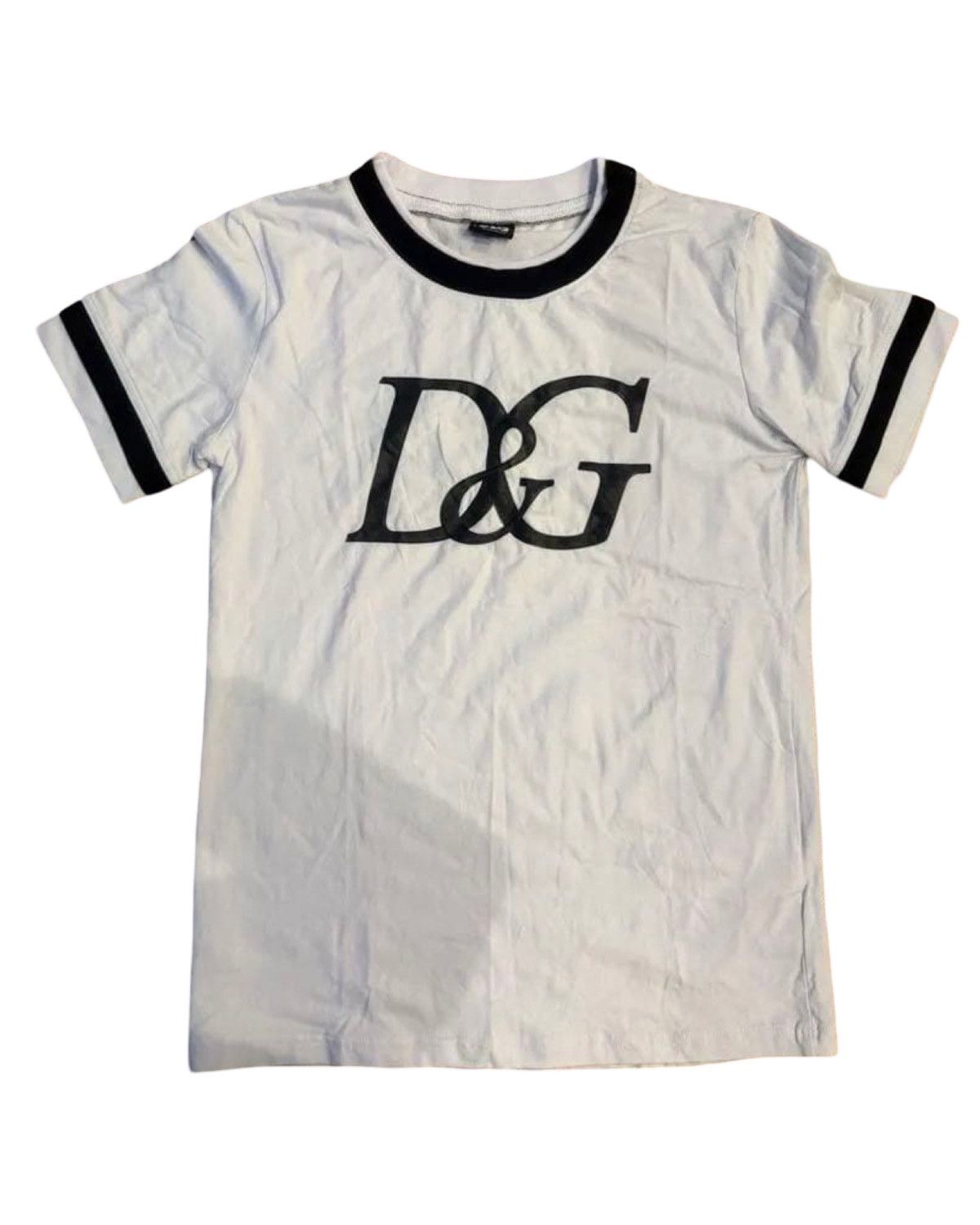 Dolce & Gabbana Dolce & Gabbana Ringer Cropped T-Shirt Size US L / EU 52-54 / 3 - 1 Thumbnail