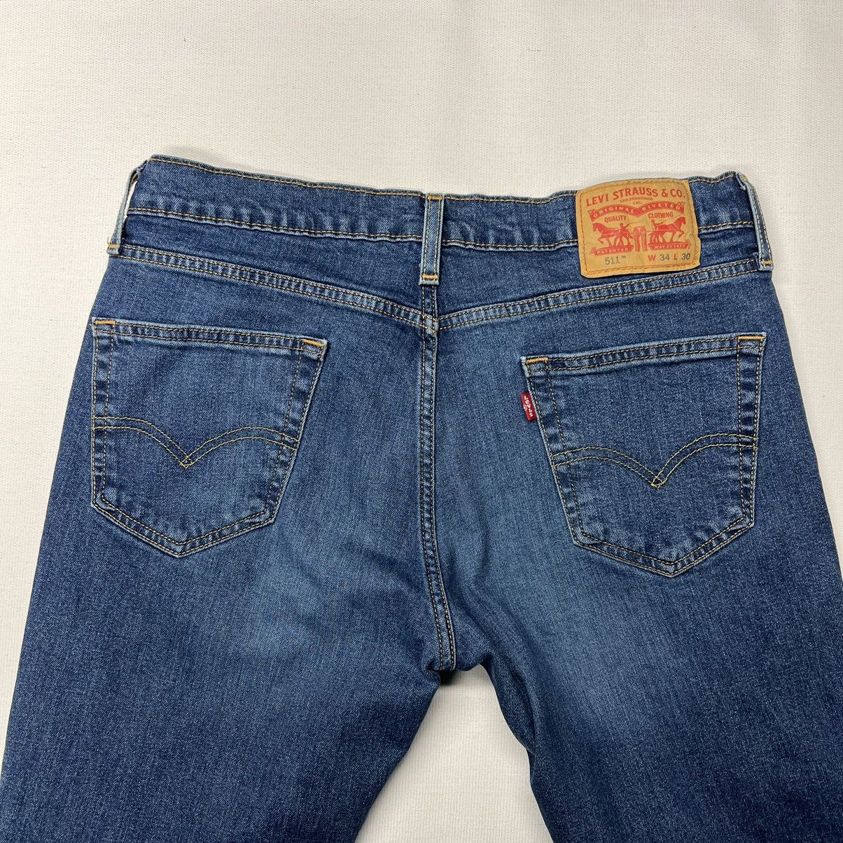 Levi's Levis Premium 511 Jeans Slim Fit Denim Blue Faded Washed Size US 34 / EU 50 - 8 Thumbnail