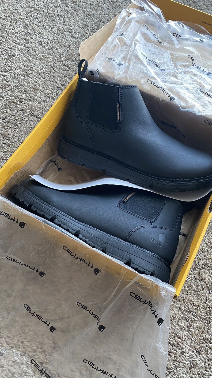 image of Carhartt Millbrook Water Resistance 4 Romeo Wedge Boot in Black, Men's (Size 10)