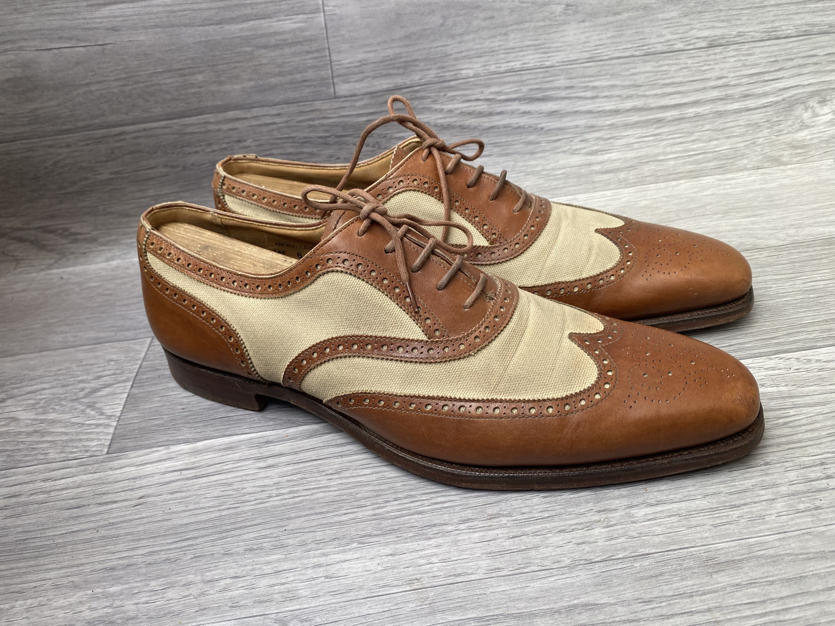 Crockett & Jones Crockett and jones two tone wingtip dress oxford shoes Size US 9 / EU 42 - 8 Thumbnail