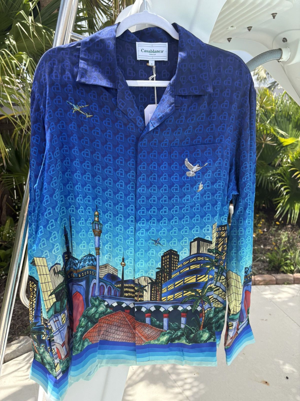 Casablanca Casablanca - The Night View Silk Shirt Size US M / EU 48-50 / 2 - 1 Thumbnail