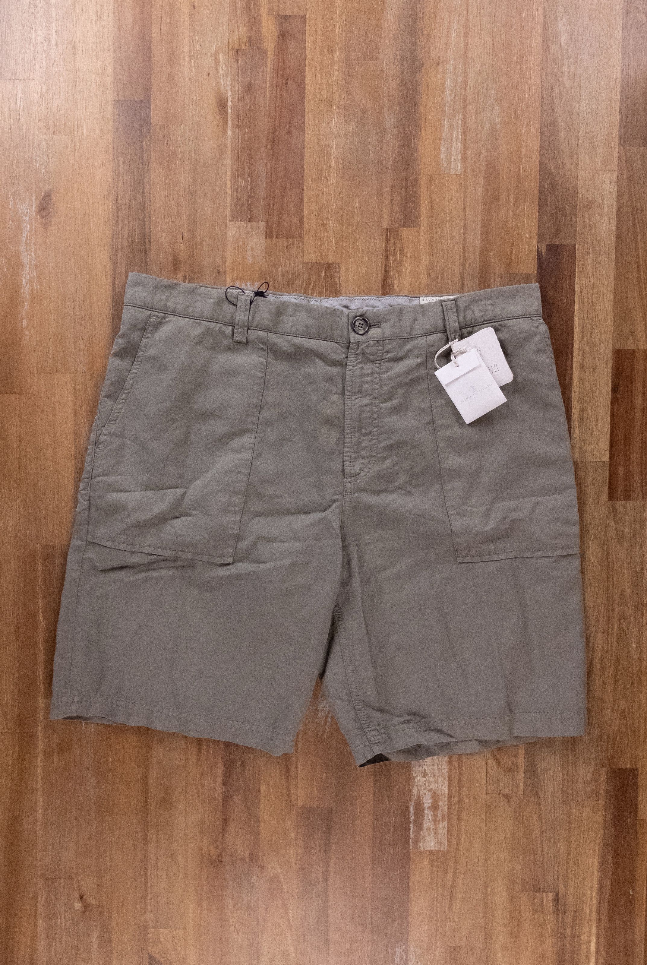 Brunello Cucinelli BRUNELLO CUCINELLI green linen cotton bermuda shorts 38 54 Size US 38 / EU 54 - 4 Thumbnail
