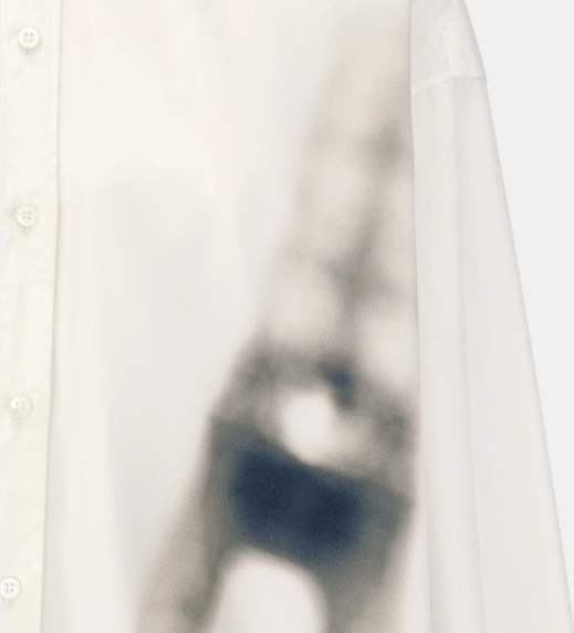 Dior o1w1db11225 421B65 Blouse with Wing Collar in White/Black Size L / US 10 / IT 46 - 3 Thumbnail