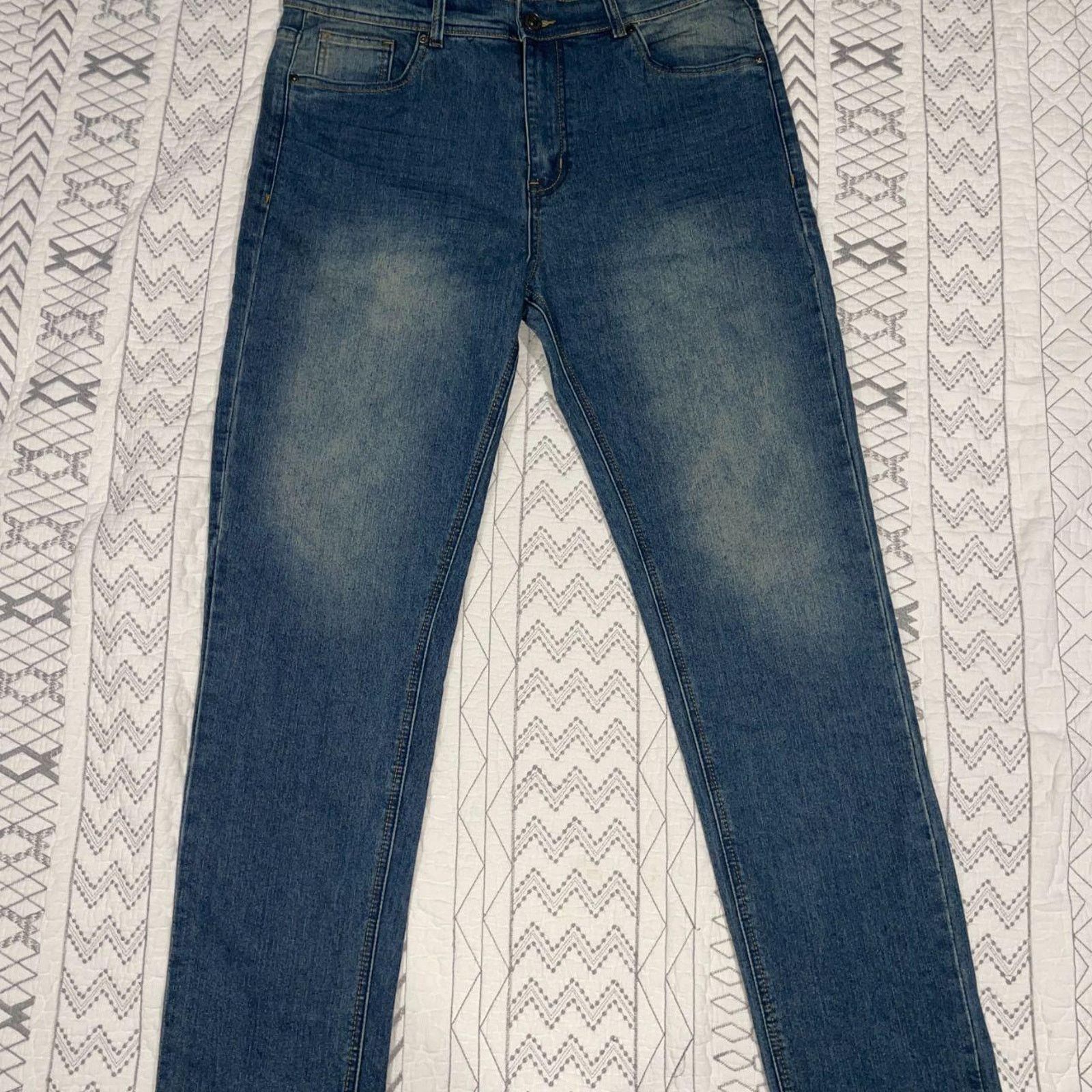 Stitch's Jeans 36x32 Stitches Rivets Blue Jeans Size US 36 / EU 52 - 2 Thumbnail