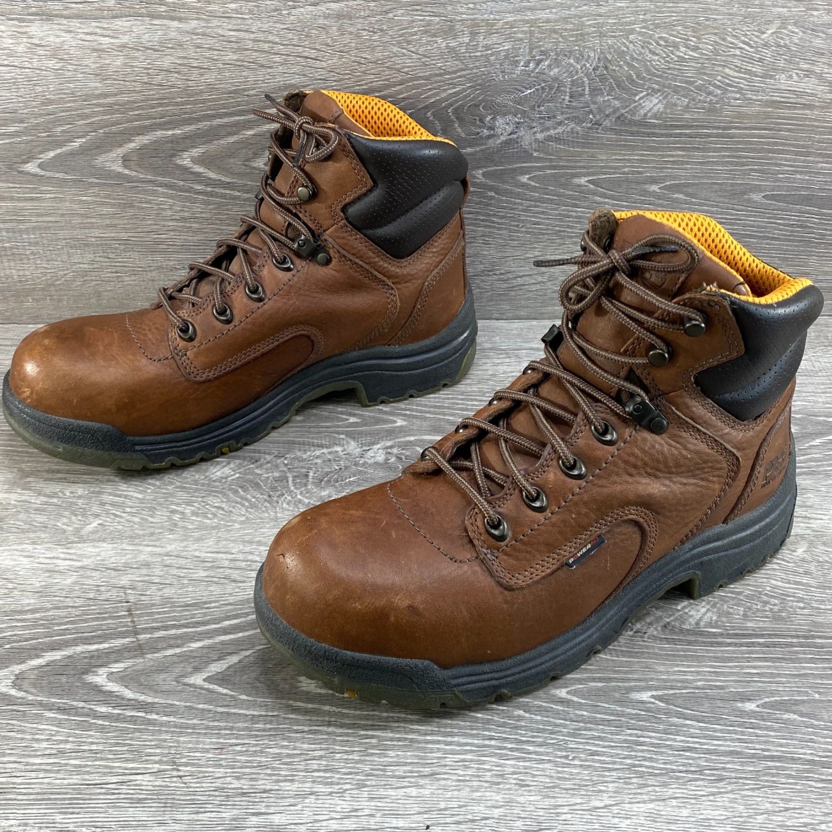 Timberland Timberland Pro Series Womens 10 M Brown Leather Titan Boots Safety Toe Power Fit Work - Timberland Pro Series - Work Size US 10 / IT 40 - 5 Thumbnail