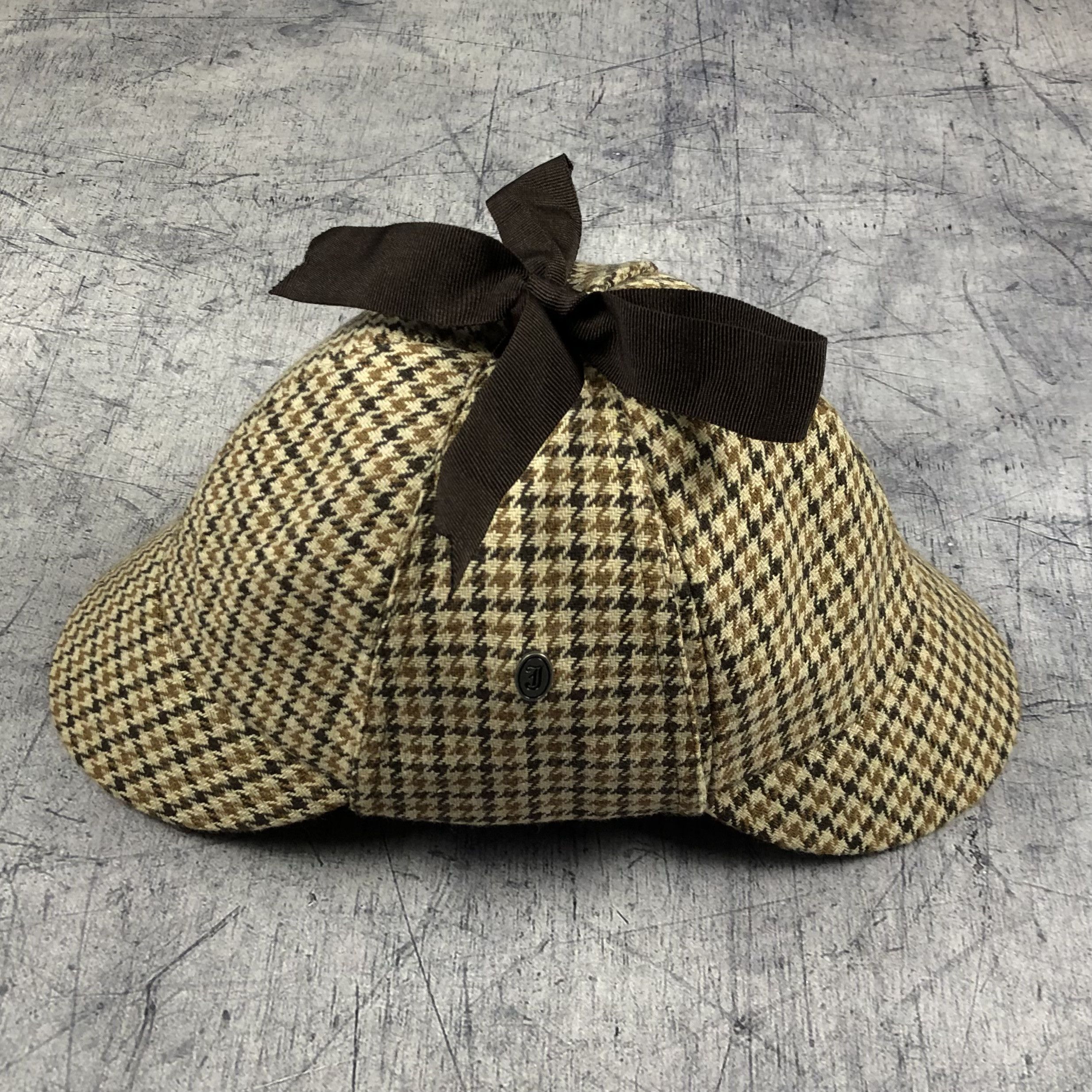 Hunter Deerstalker Tweed Wool Hat Sherlock Holmes Size ONE SIZE - 2 Thumbnail