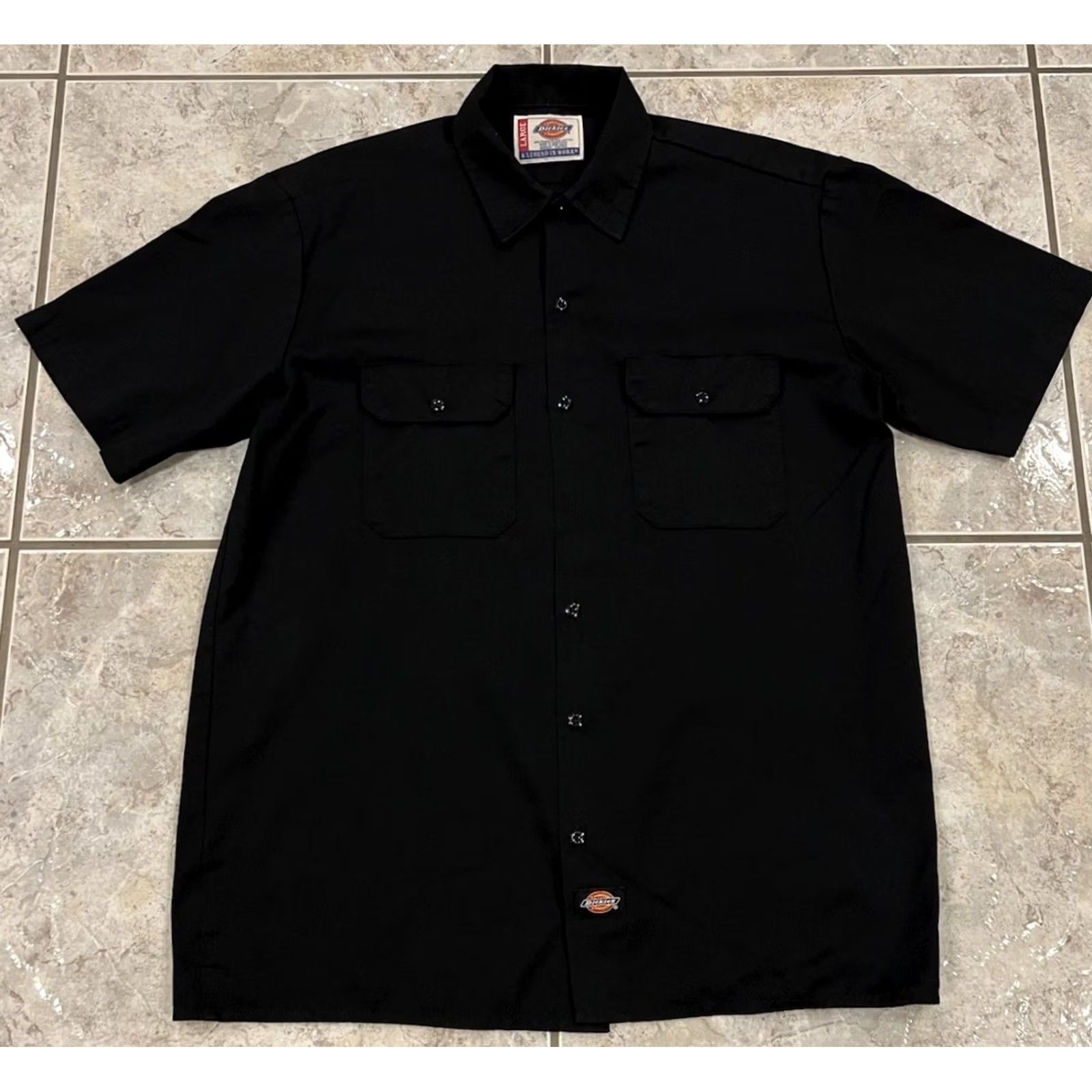 Dickies Dickies Black Short Sleeve uniform mechanic Twill Work Shirt Adult Large Mens Size US L / EU 52-54 / 3 - 2 Thumbnail