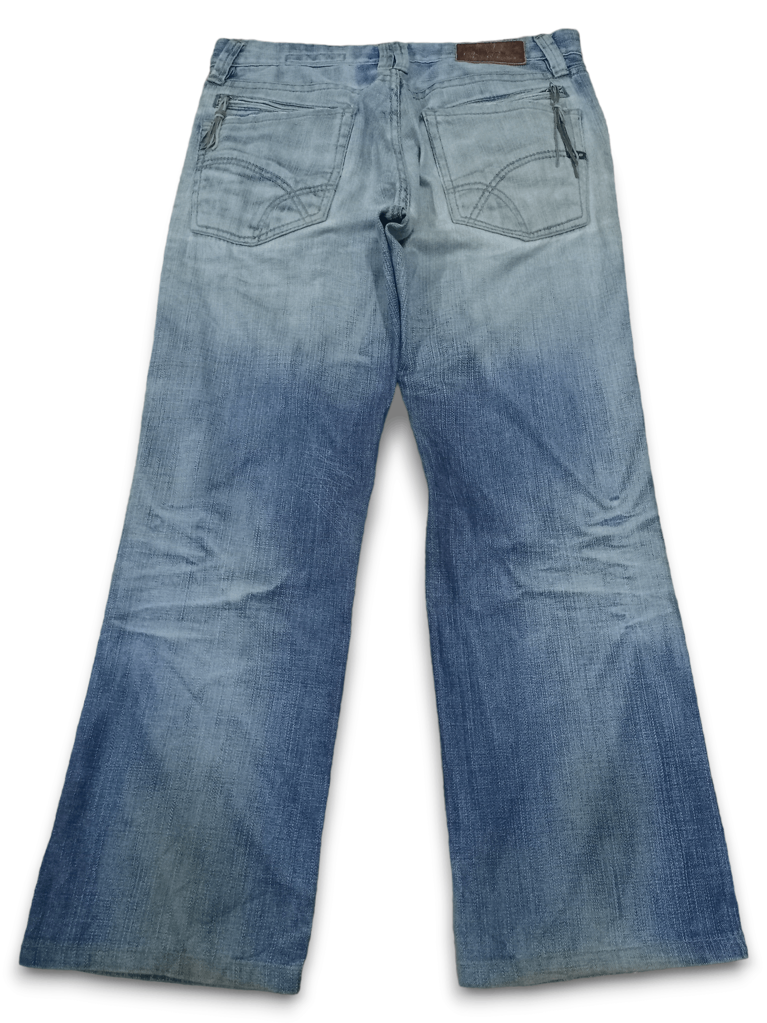 Japanese Brand SALES🔥Vintage Japanese Brand Blue Wash Distress Baggy Jeans Size US 34 / EU 50 - 2 Thumbnail