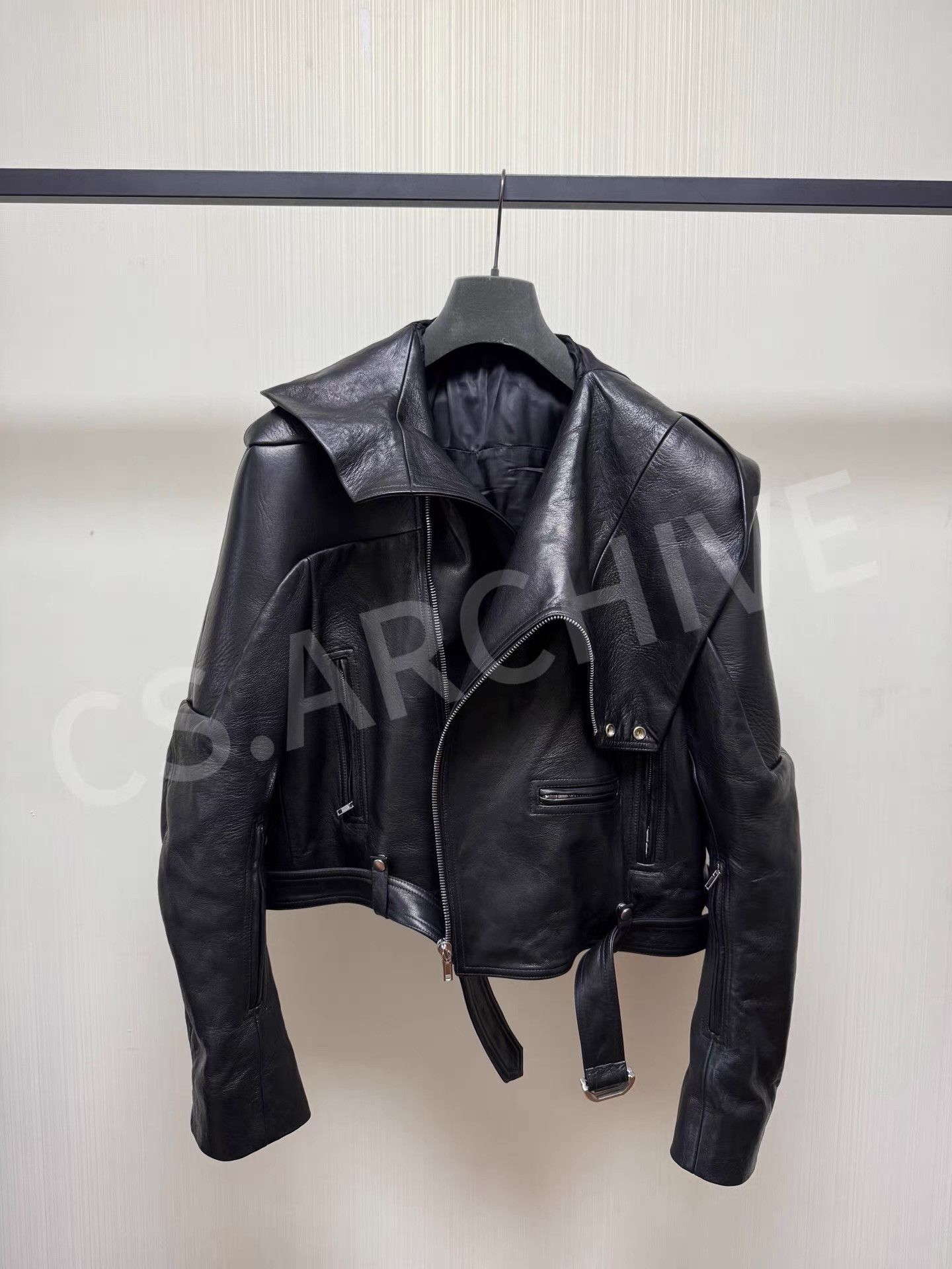 Rick Owens Rick Owens Alice Strobe Leather Jacket SS24 | Grailed