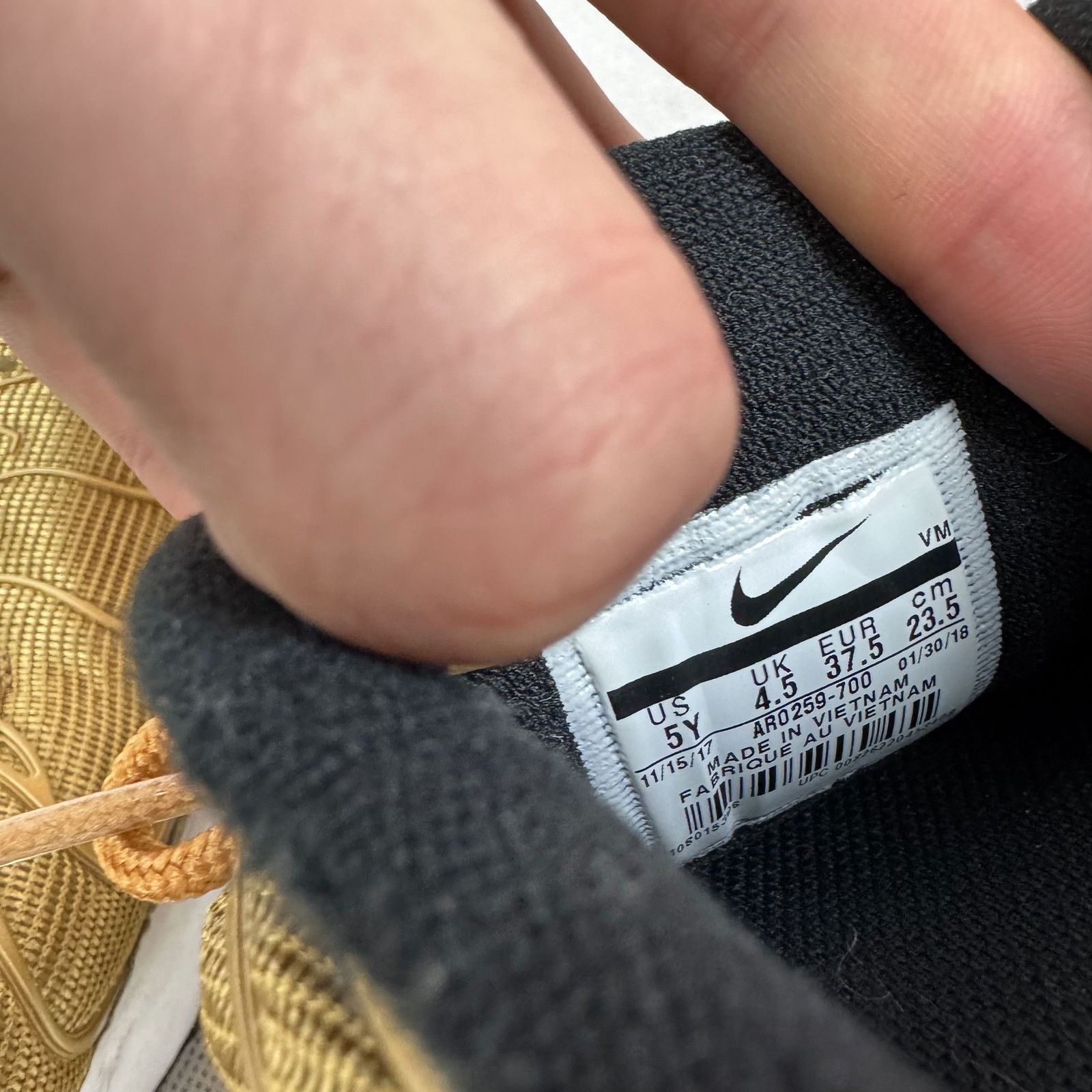 Nike Nike Air Max Plus AR0259-700 Gold Running Sneakers Shoes 5 Size US 5 / IT 35 - 2 Thumbnail