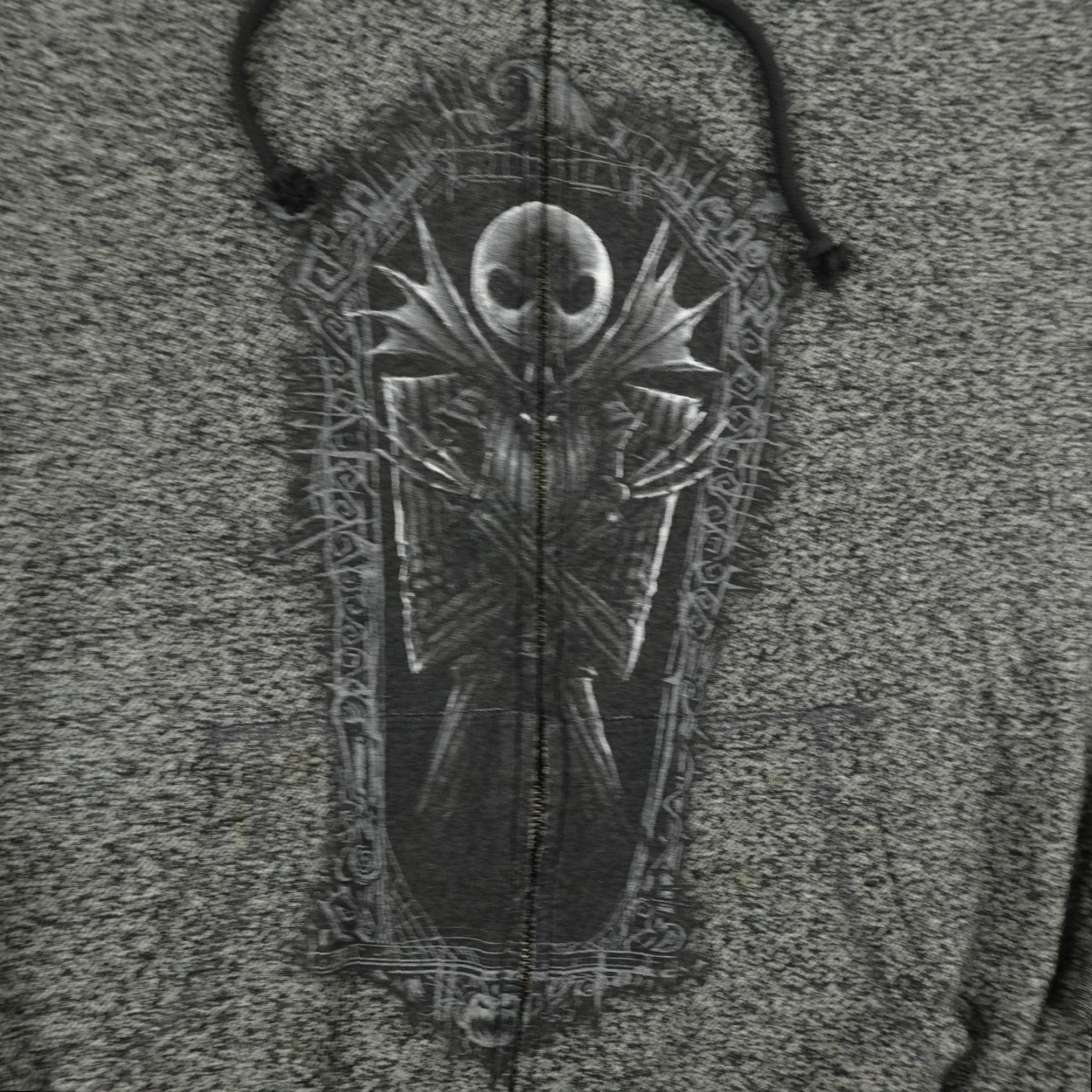 Disney VINTAGE Nightmare Before Christmas Hoodie Mens Large Gray Jack Skellington Disney Zip Up Size US L / EU 52-54 / 3 - 4 Thumbnail