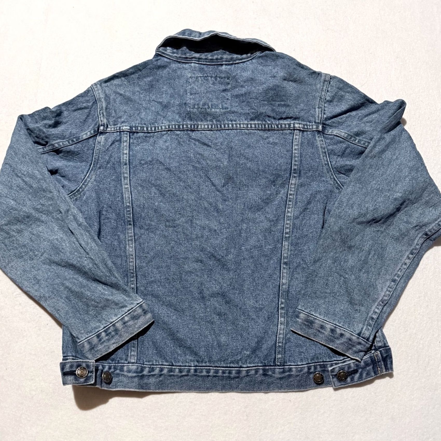 Denime Vintage B. Moss Denim Jacket Blue Cotton Button Classic Men Large Denim Jean Jacket Size US 33 - 2 Thumbnail