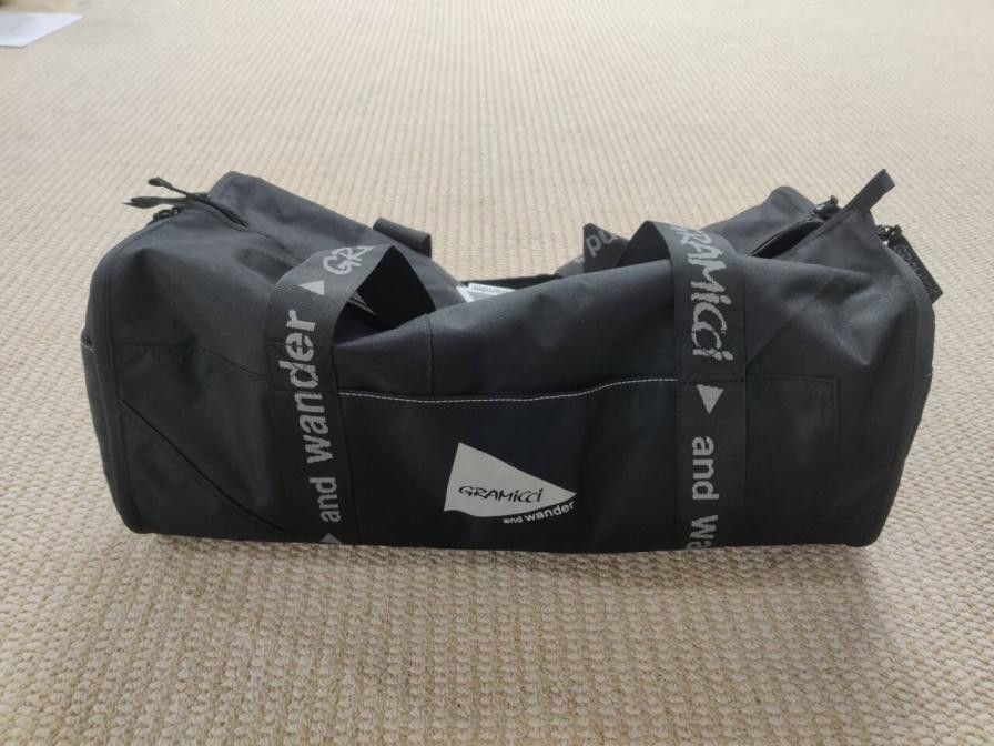 And Wander Gramicci x And Wander Boston Patchwork Duffle Bag Black Size ONE SIZE - 1 Thumbnail