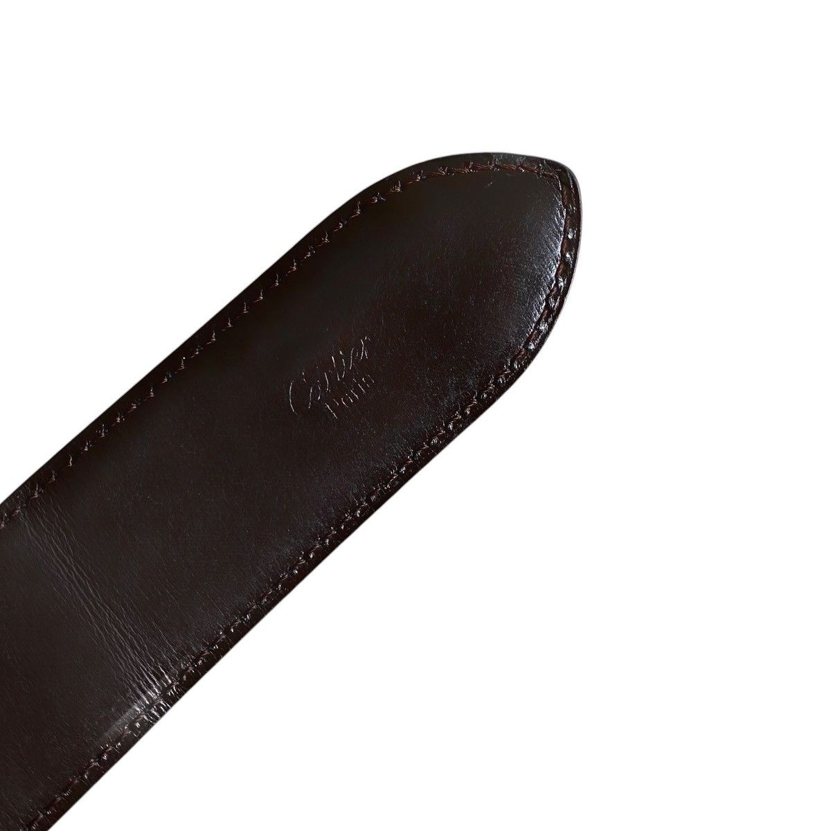 Cartier × Vintage Cartier leather belt black brown vintage rare Size 32 - 8 Thumbnail