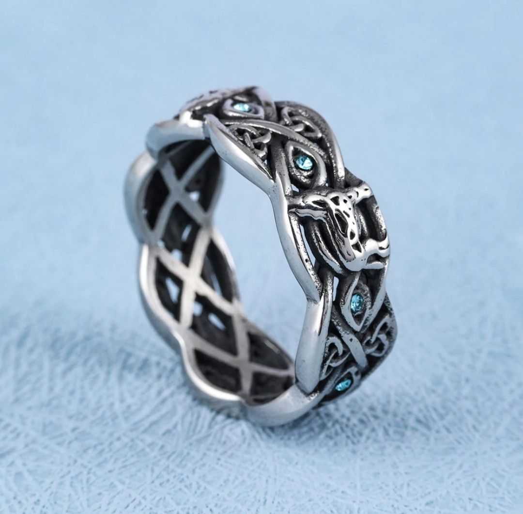 Vintage Nordic Moon Howler Silver Plated Ring Size 7 -13 Size ONE SIZE - 1 Thumbnail