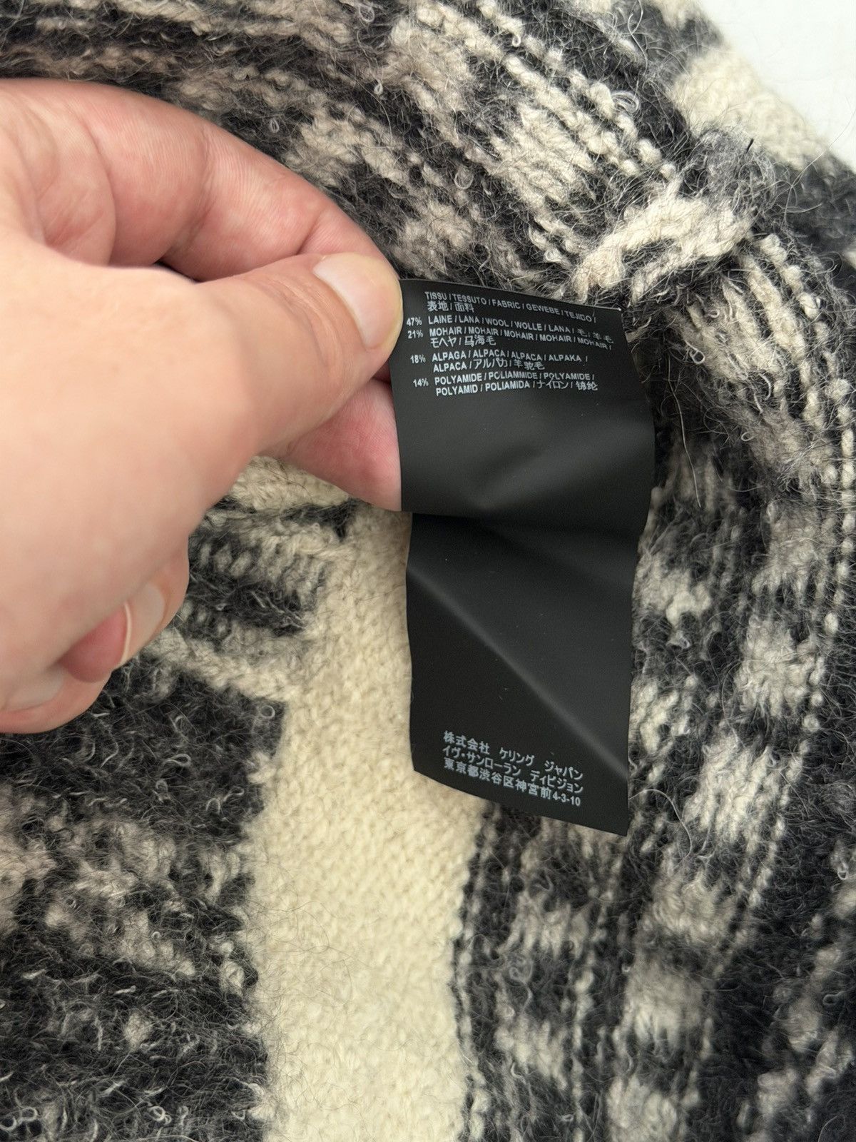 Saint Laurent Paris Saint Laurent Mohair Knit Indica MotivSz.XL Size US XL / EU 56 / 4 - 5 Thumbnail