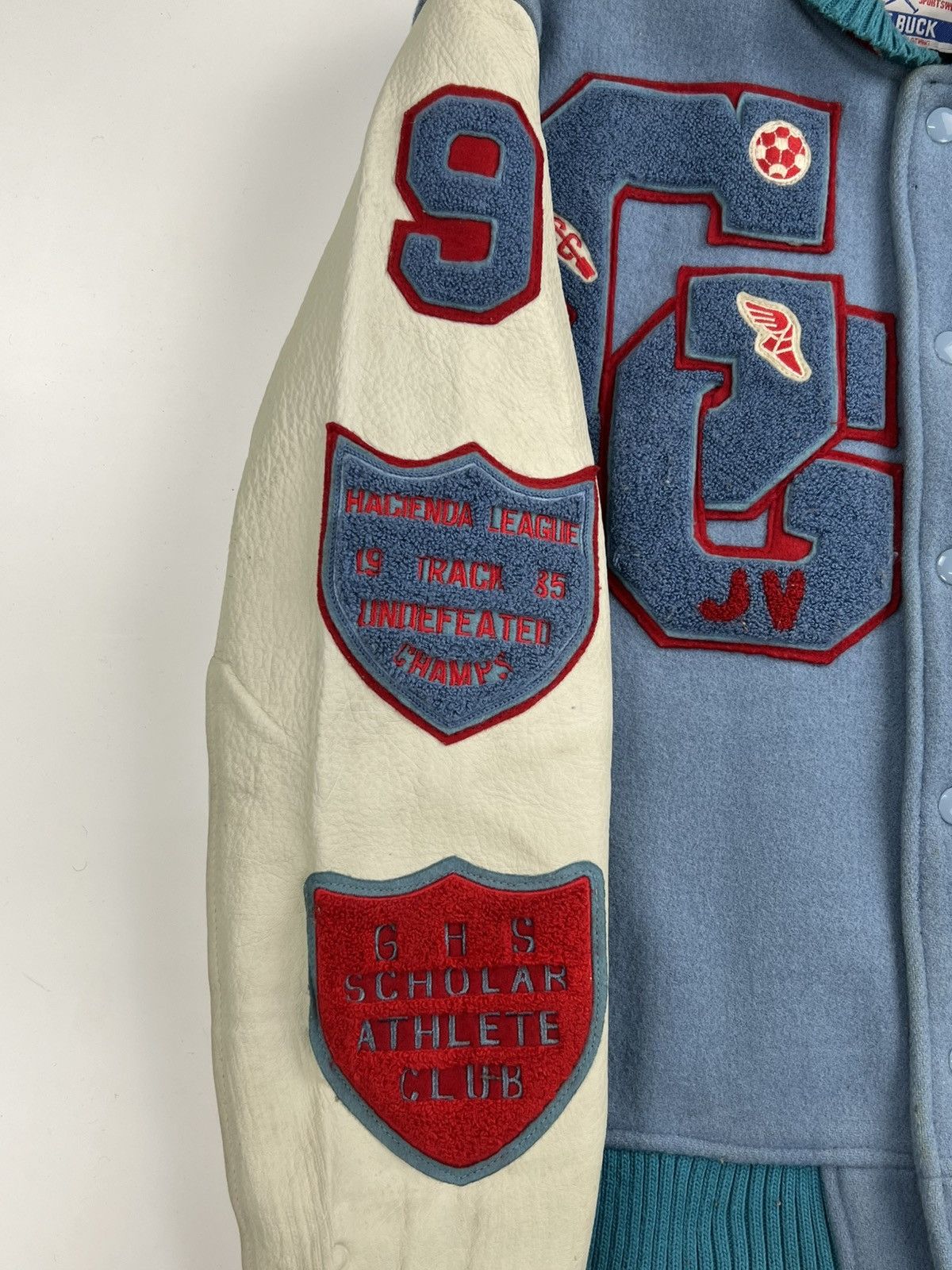 Japanese Brand VINTAGE BLUE BUCK VARSITY JACKET Size US XXS / EU 40 - 5 Thumbnail