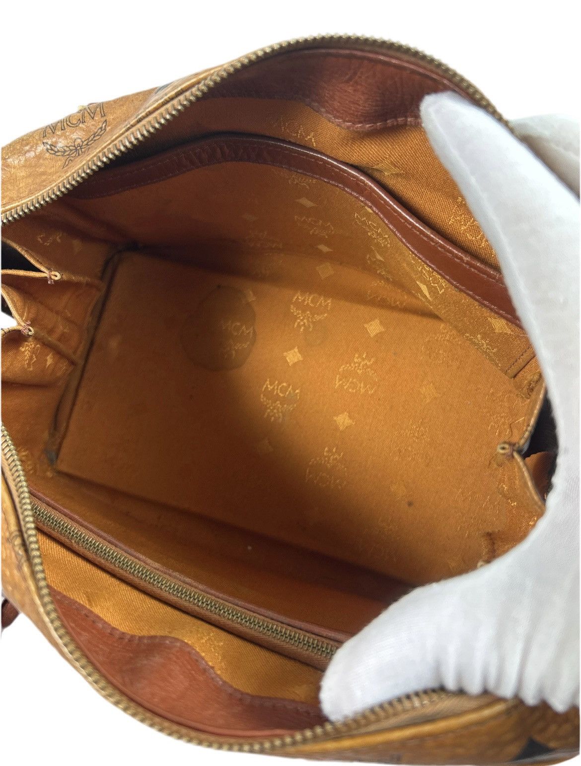 MCM MCM Cognac Leather Shoulder Bag Size ONE SIZE - 6 Thumbnail