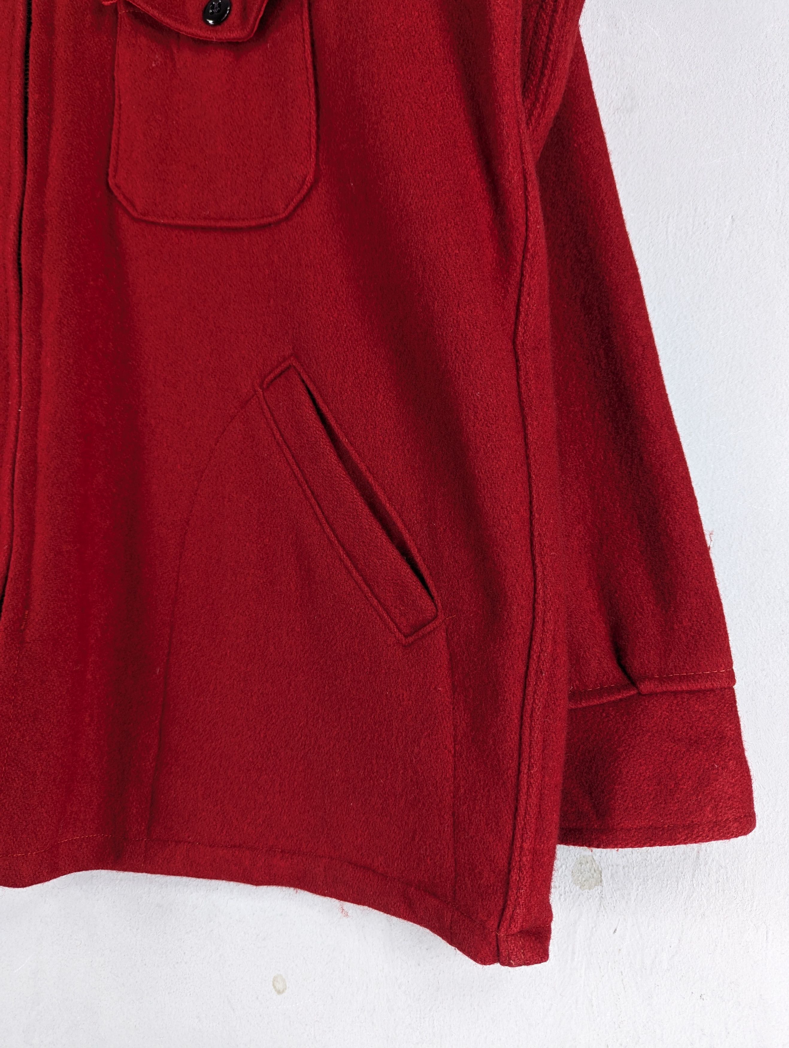 Vintage Vintage 1980s Melton Red Wool Jacket Size US L / EU 52-54 / 3 - 4 Thumbnail