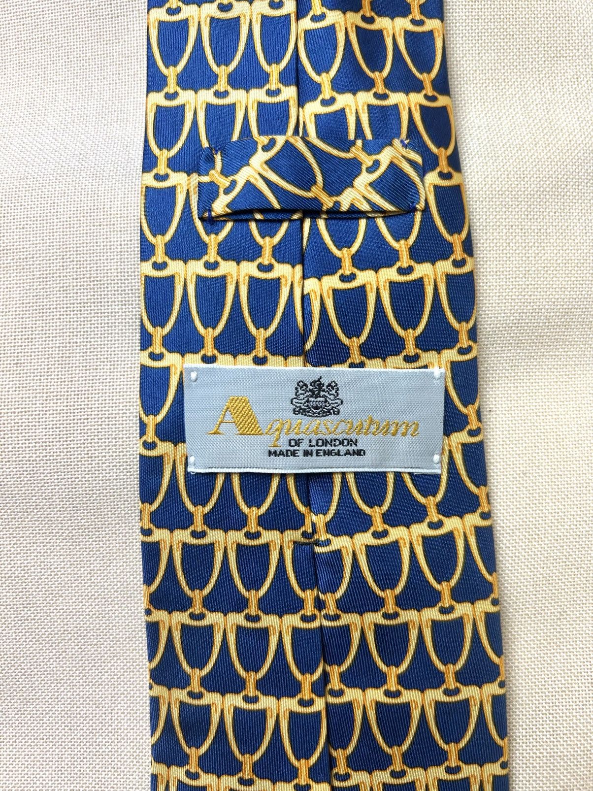 Aquascutum Aquascutum blue navy chins equestrian Silk Mens Tie Size ONE SIZE - 5 Thumbnail