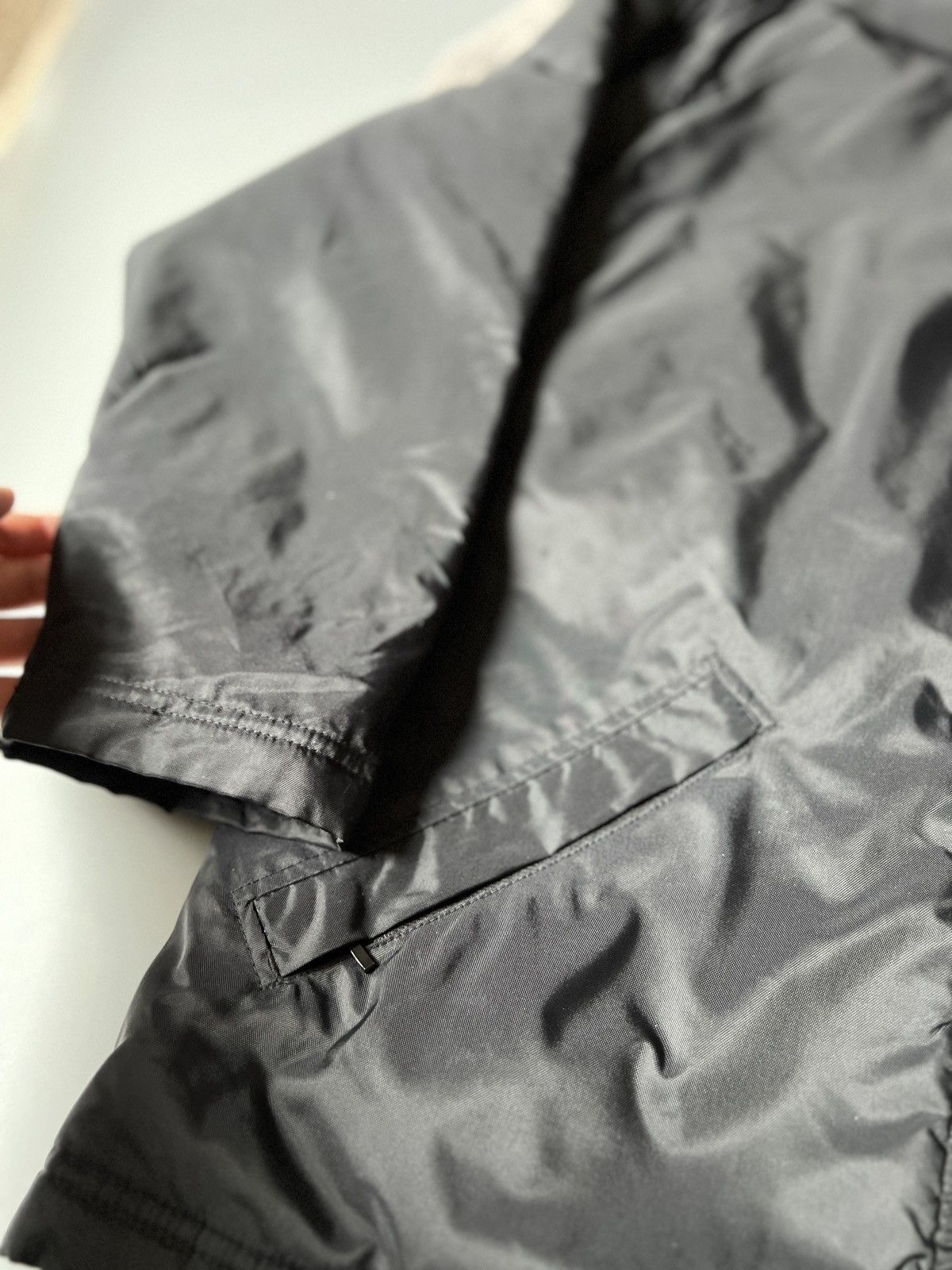 Nike × Vintage 90s Nike Central Swoosh Vintage Y2K Oversized Nylon Jacket Size US S / EU 44-46 / 1 - 5 Thumbnail